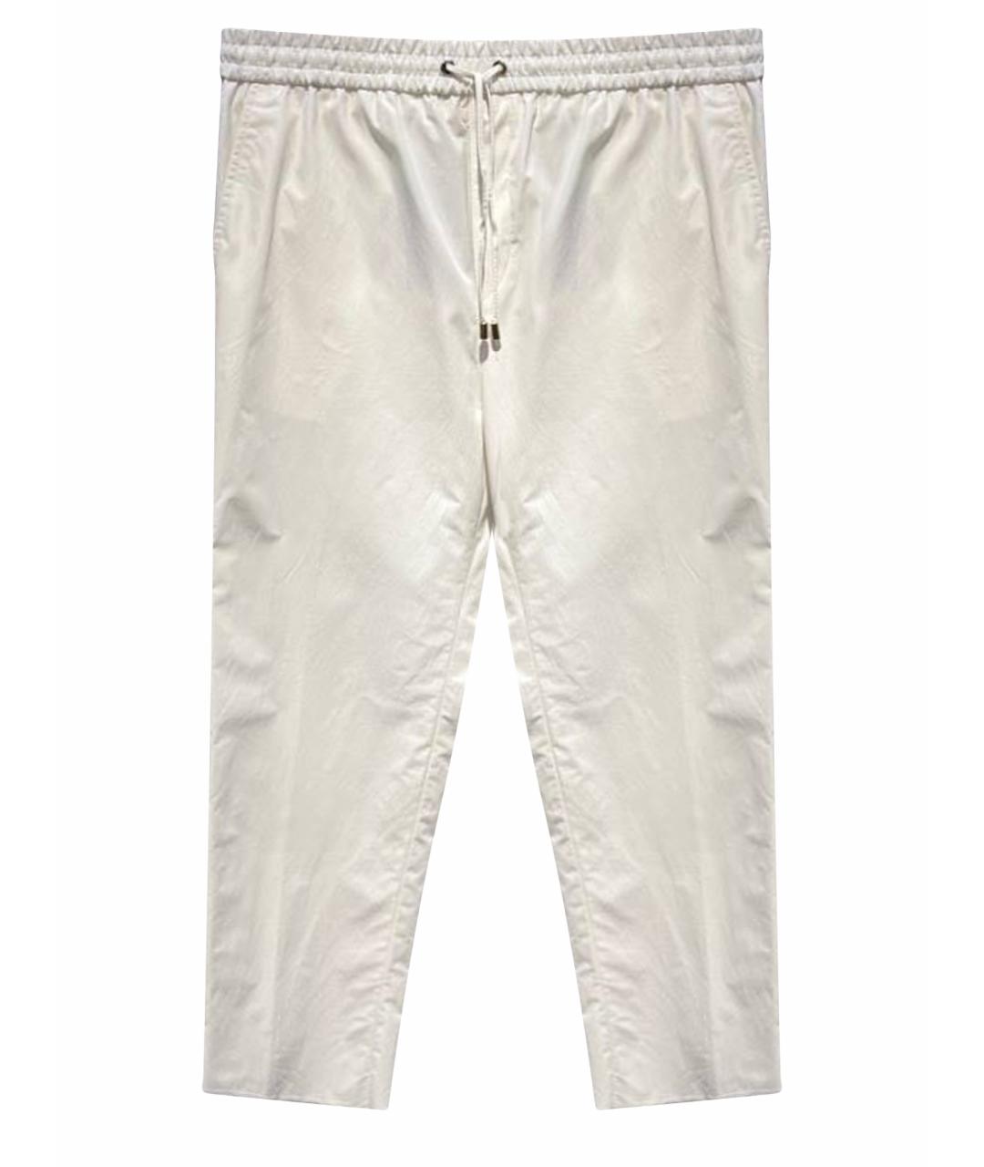 ETRO Белые хлопковые повседневные брюки, фото 1