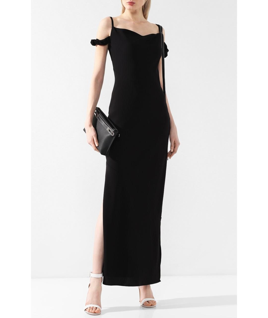 LOEWE Черное ацетатное коктейльное платье, фото 2