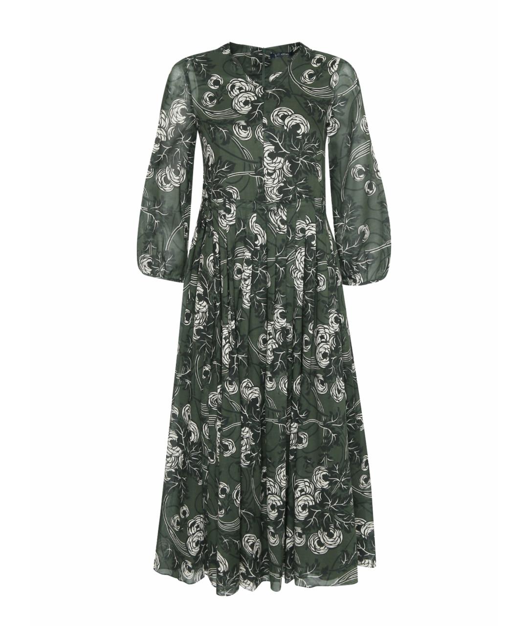 MAX MARA Зеленое хлопковое повседневное платье, фото 1