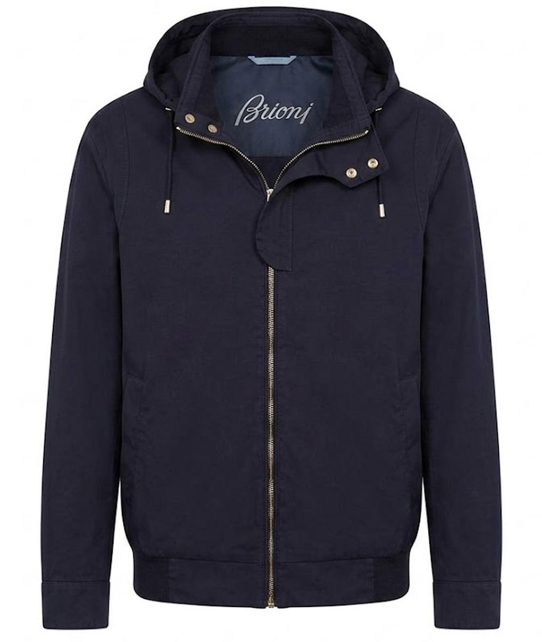 BRIONI Темно-синяя хлопковая куртка, фото 1