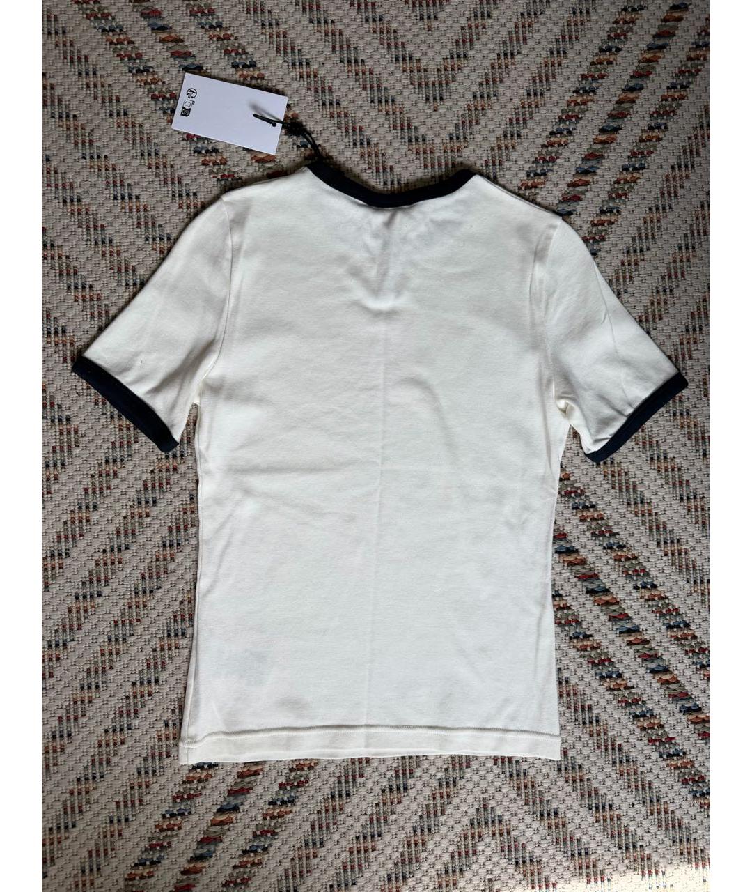 COURREGES Белая хлопковая футболка, фото 3