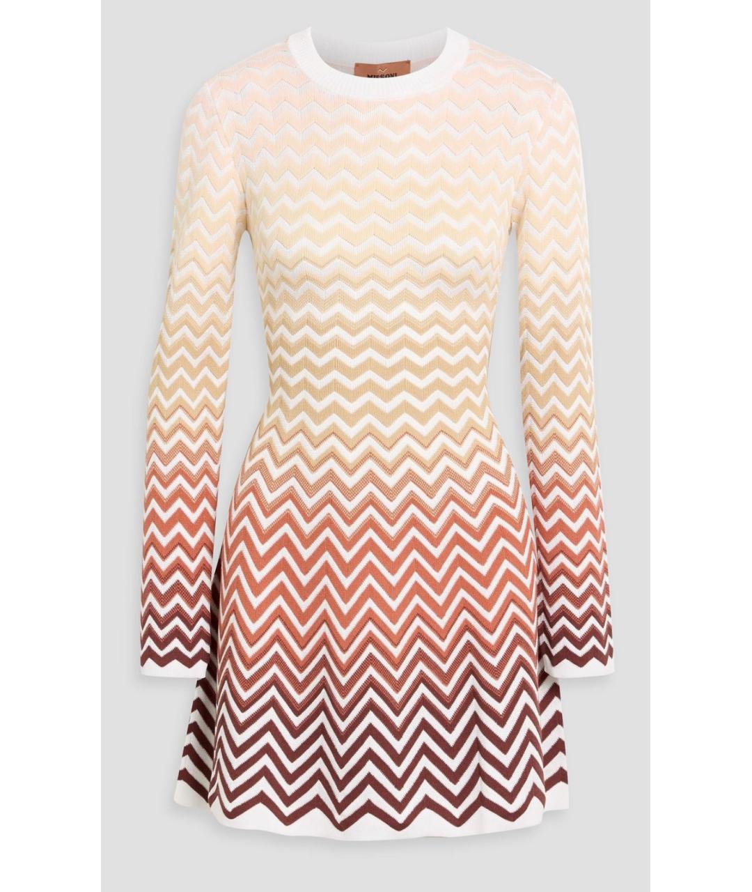 MISSONI Бежевое хлопковое повседневное платье, фото 4