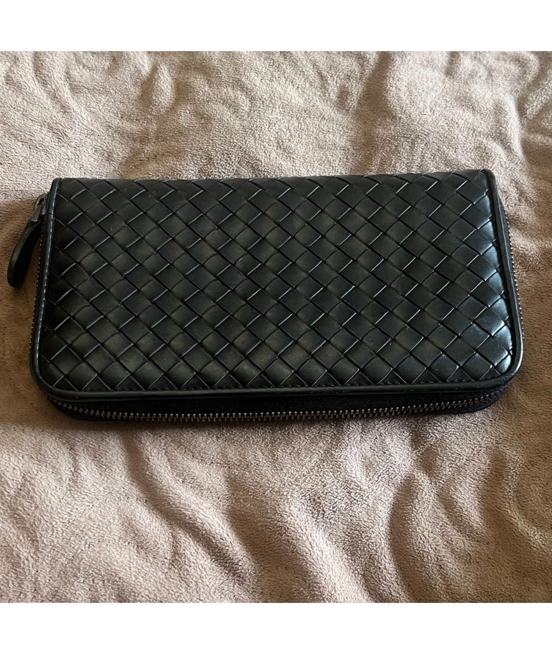 BOTTEGA VENETA Черный кожаный кошелек, фото 2