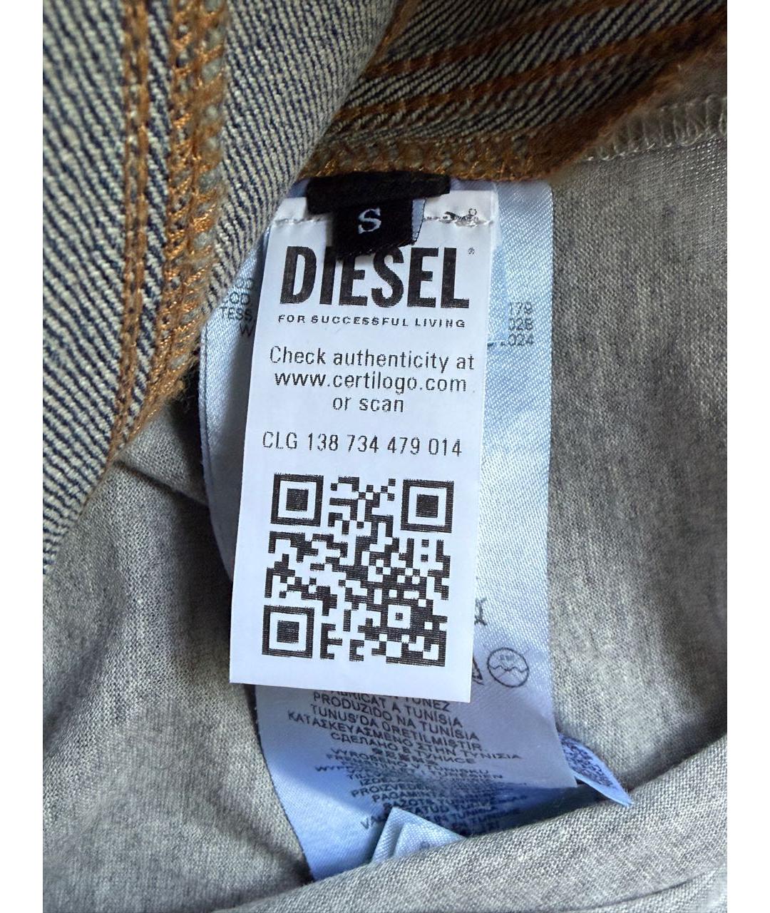 DIESEL Голубая хлопковая майка, фото 5