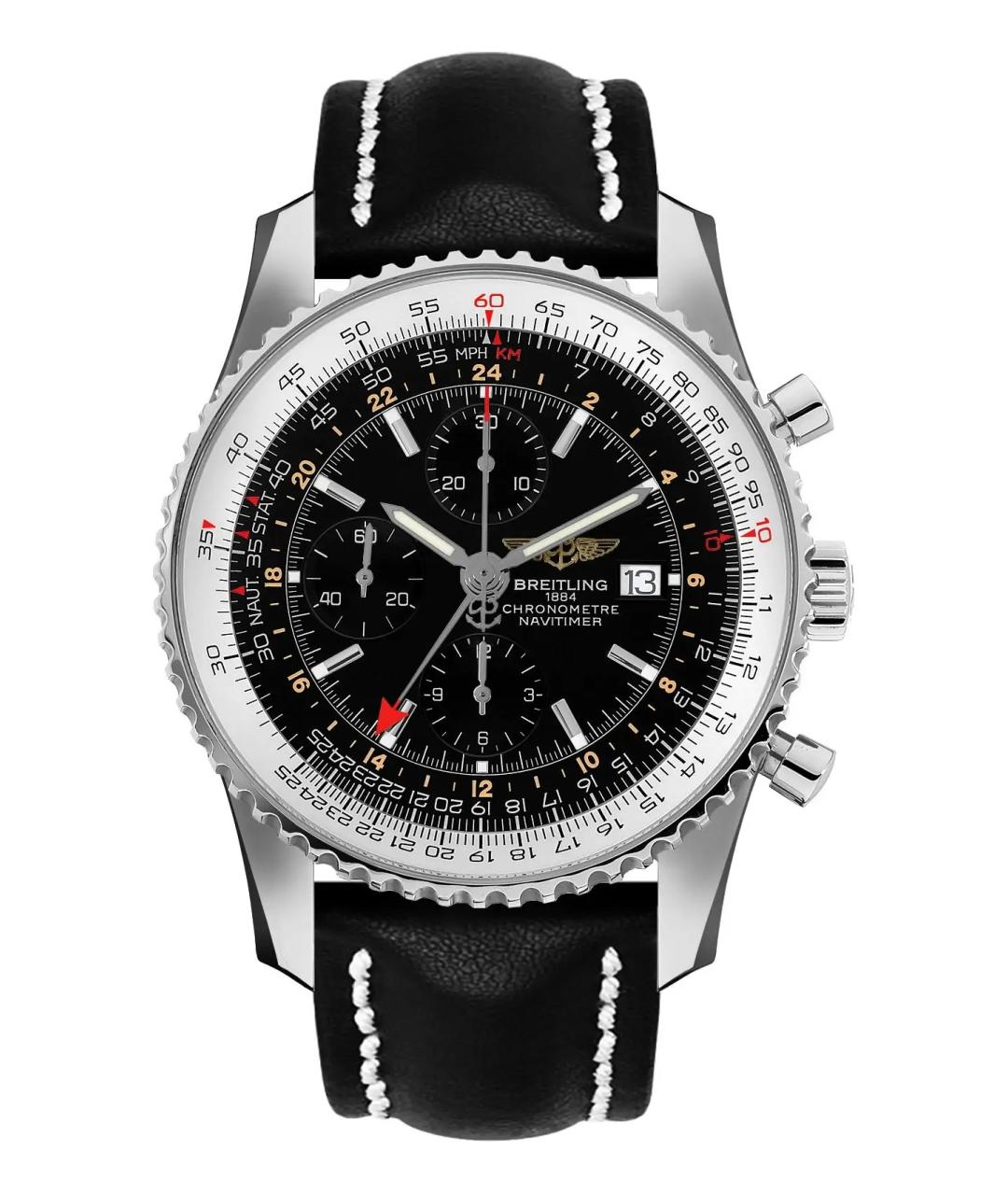 BREITLING Черные металлические часы, фото 1
