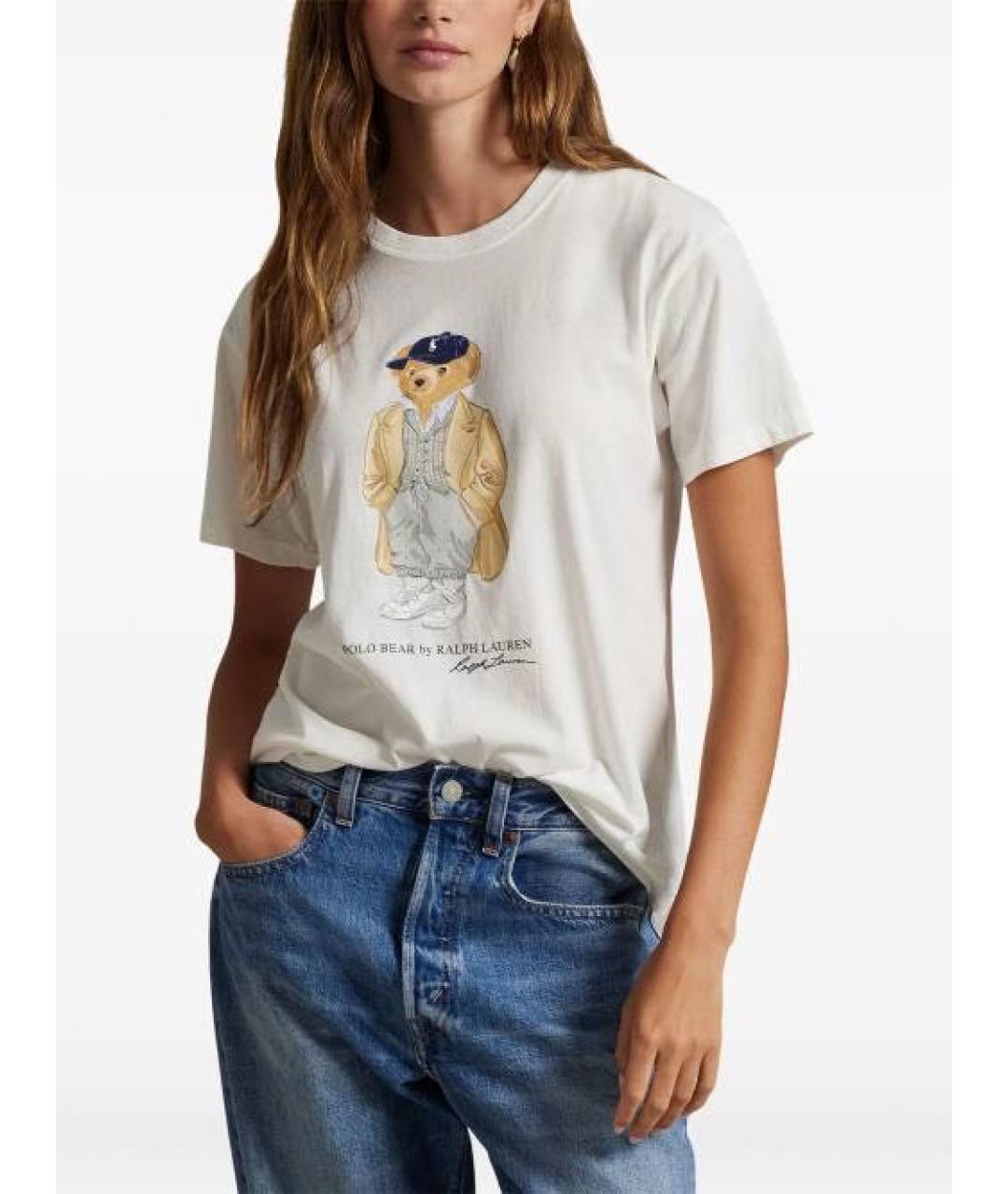 POLO RALPH LAUREN Белая хлопковая футболка, фото 2