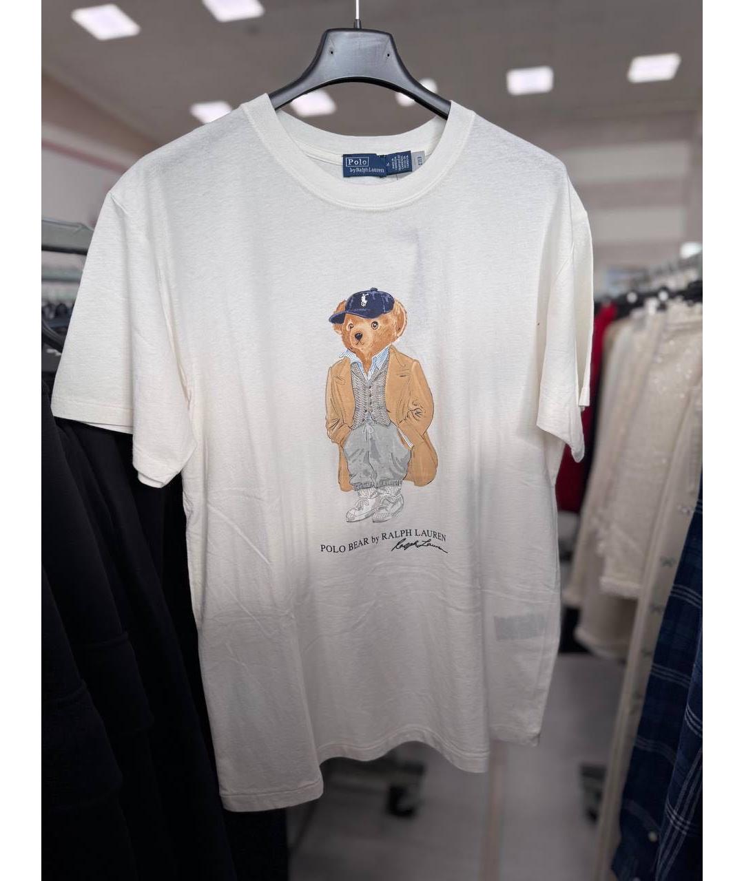 POLO RALPH LAUREN Белая хлопковая футболка, фото 4