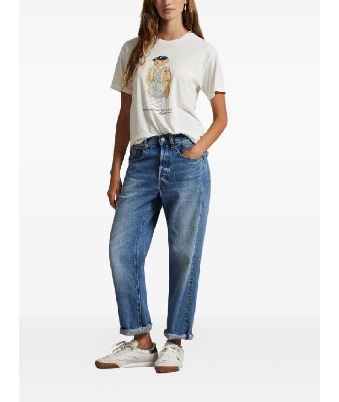 POLO RALPH LAUREN Белая хлопковая футболка, фото 3