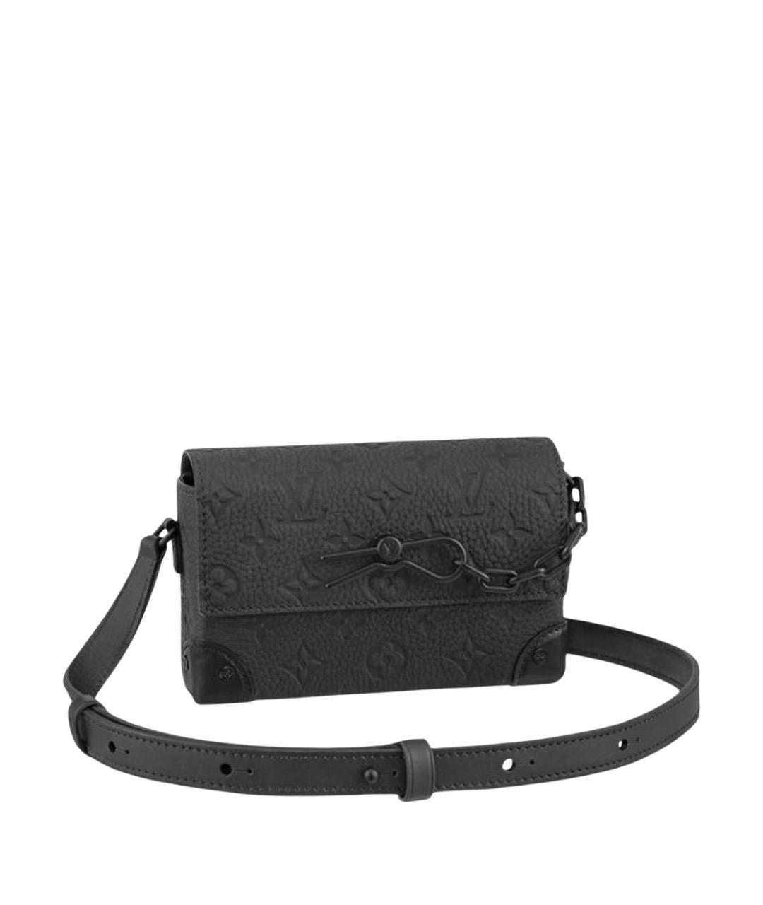 LOUIS VUITTON Черная кожаная сумка через плечо, фото 1