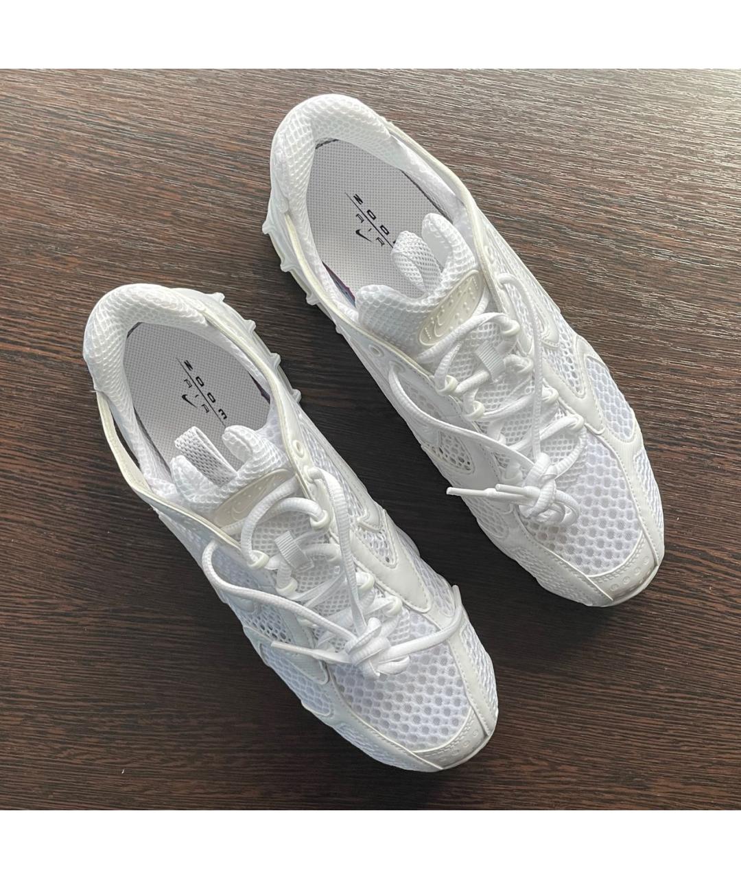 NIKE Белые текстильные низкие кроссовки / кеды, фото 2