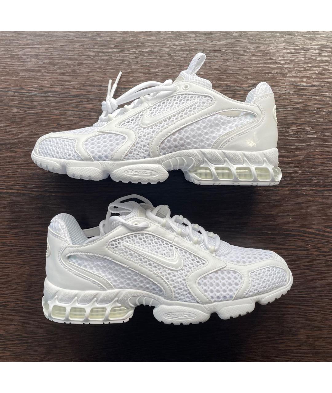 NIKE Белые текстильные низкие кроссовки / кеды, фото 5