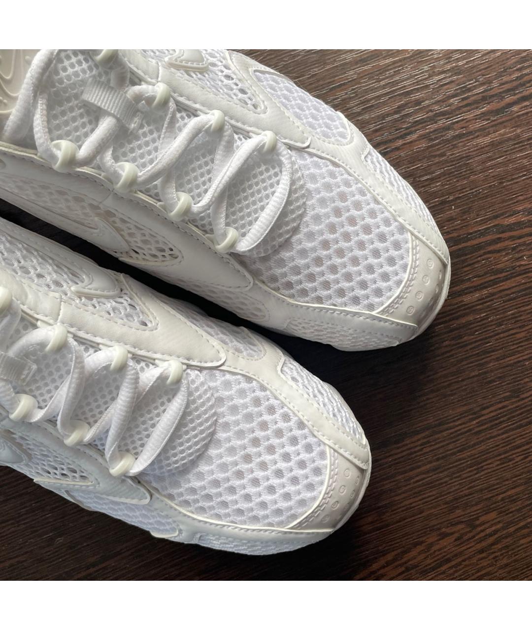 NIKE Белые текстильные низкие кроссовки / кеды, фото 3