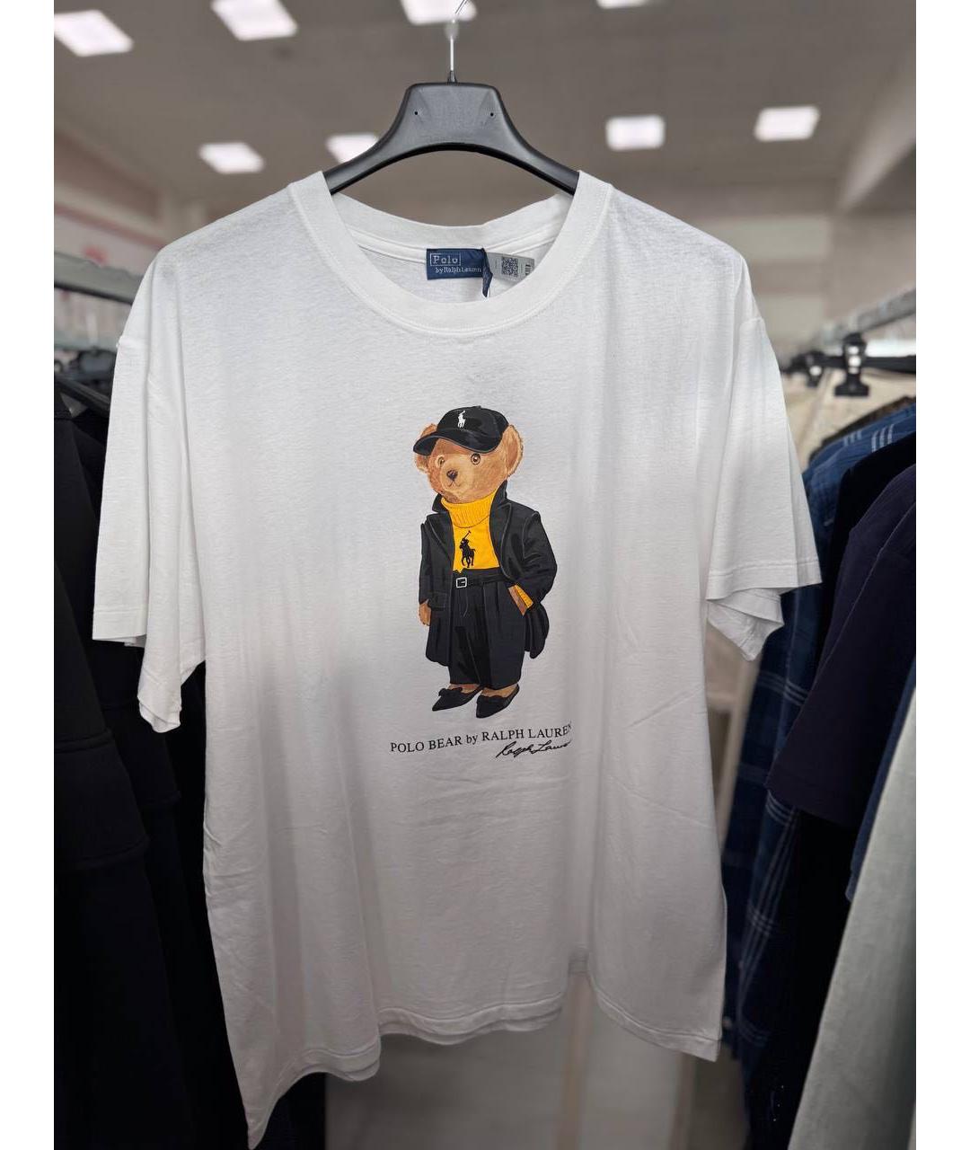 POLO RALPH LAUREN Белая хлопковая футболка, фото 4