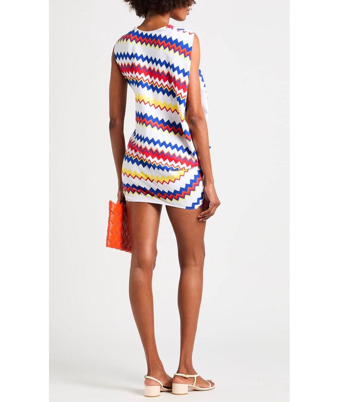 MISSONI Белое вискозное повседневное платье, фото 5