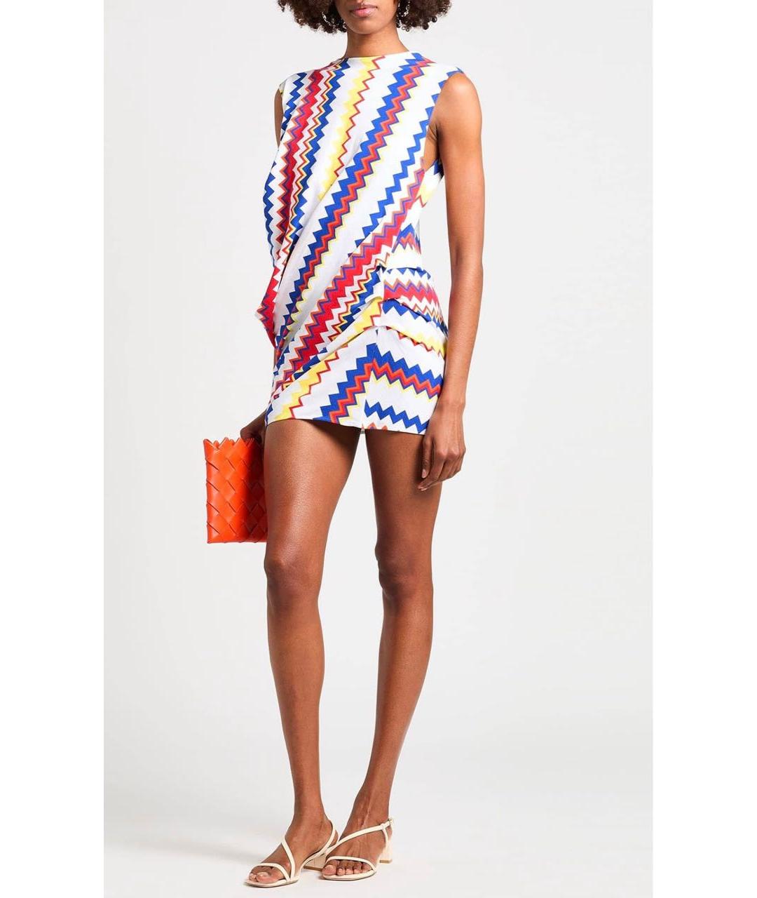 MISSONI Белое вискозное повседневное платье, фото 4
