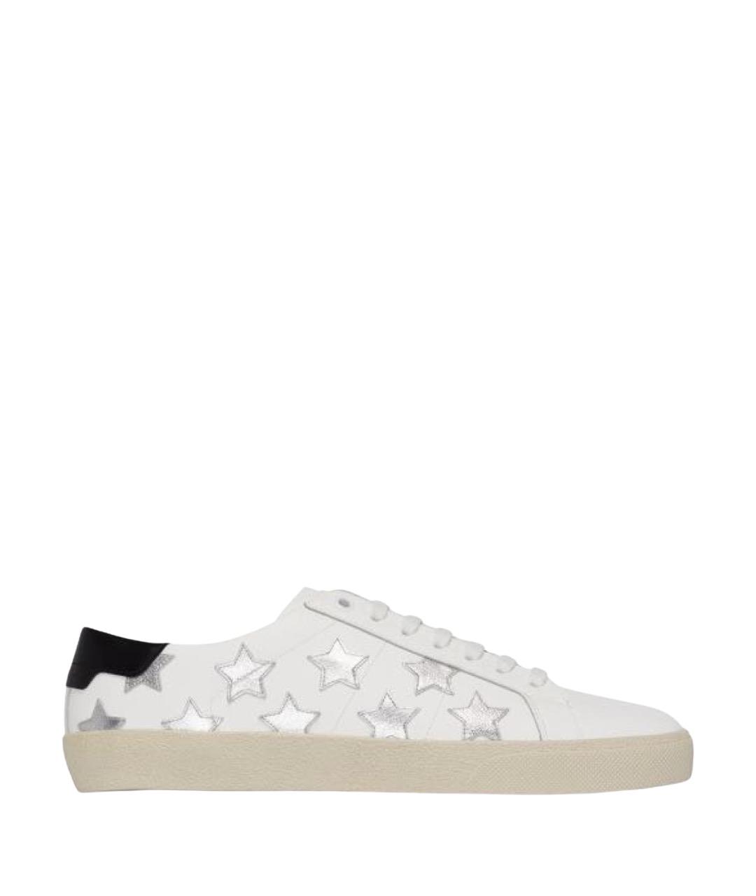 SAINT LAURENT Белые кожаные кеды, фото 1