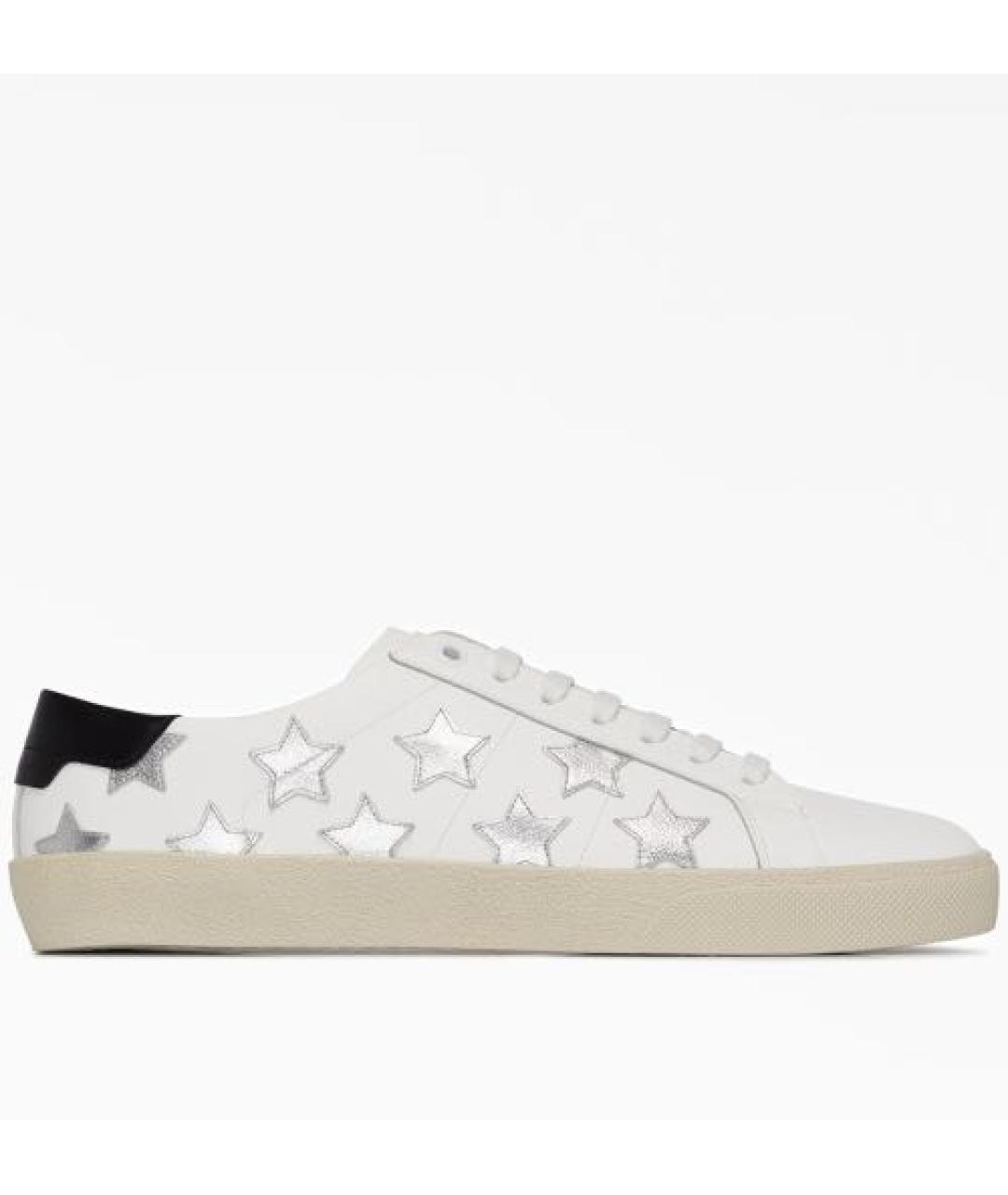 SAINT LAURENT Белые кожаные кеды, фото 9