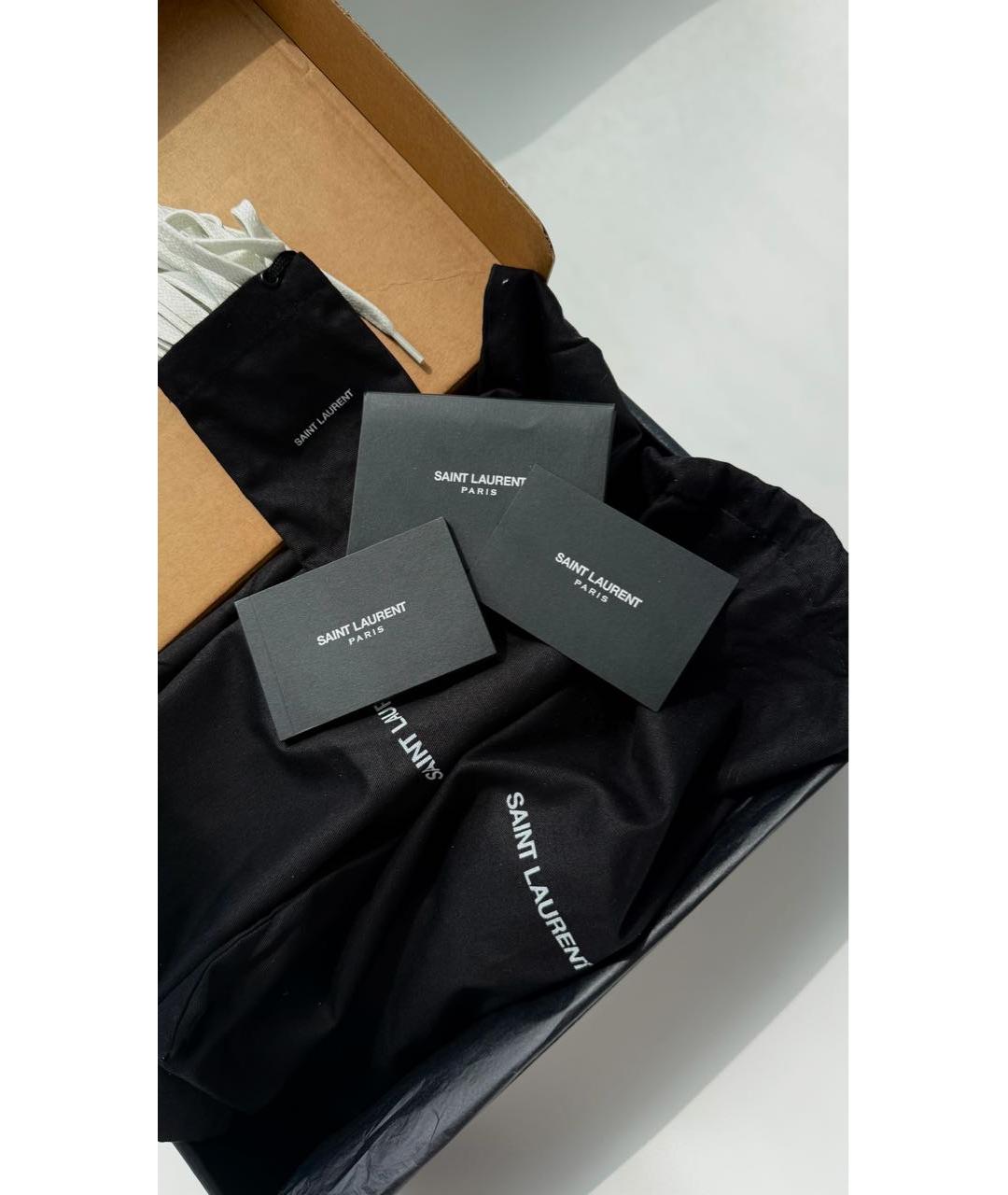 SAINT LAURENT Белые кожаные кеды, фото 7