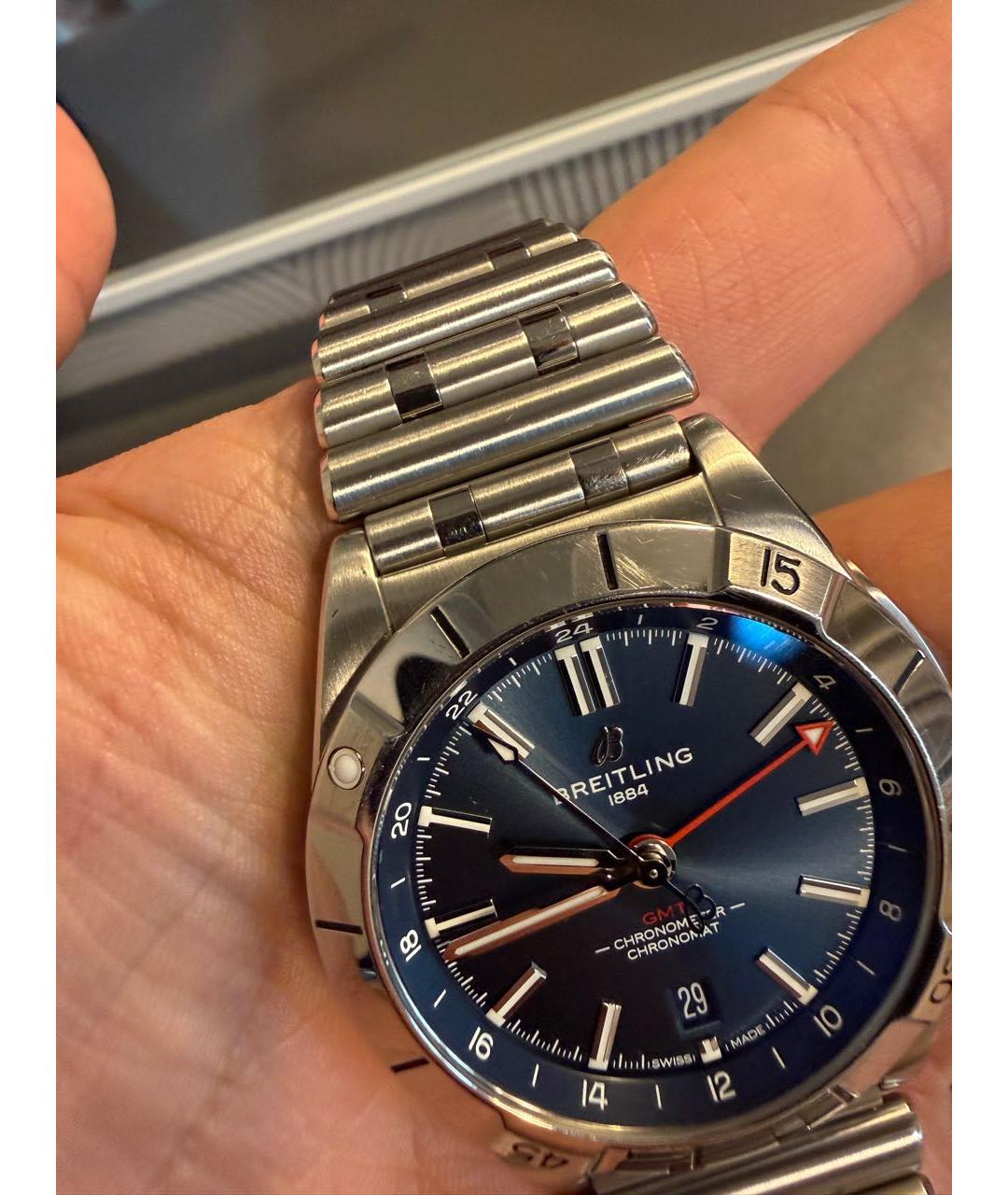 BREITLING Серебряные металлические часы, фото 4