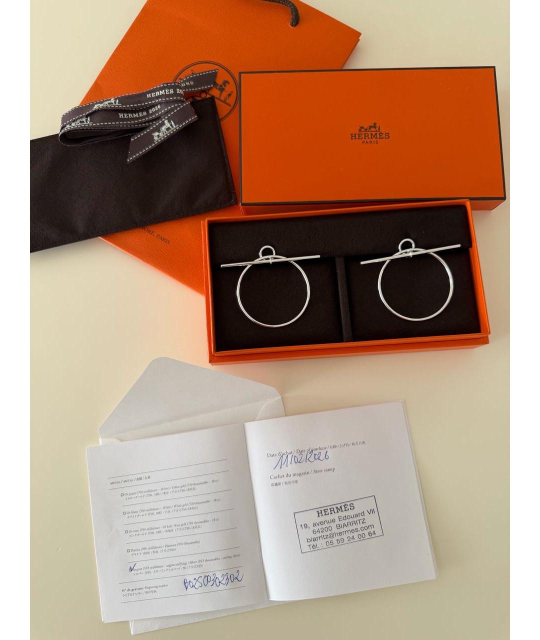 HERMES Серебряные серебряные серьги, фото 7