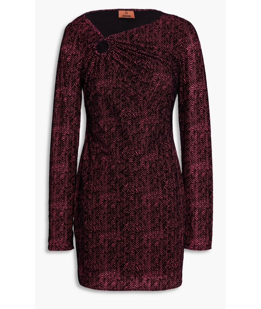 MISSONI Розовое полиамидовое коктейльное платье, фото 4