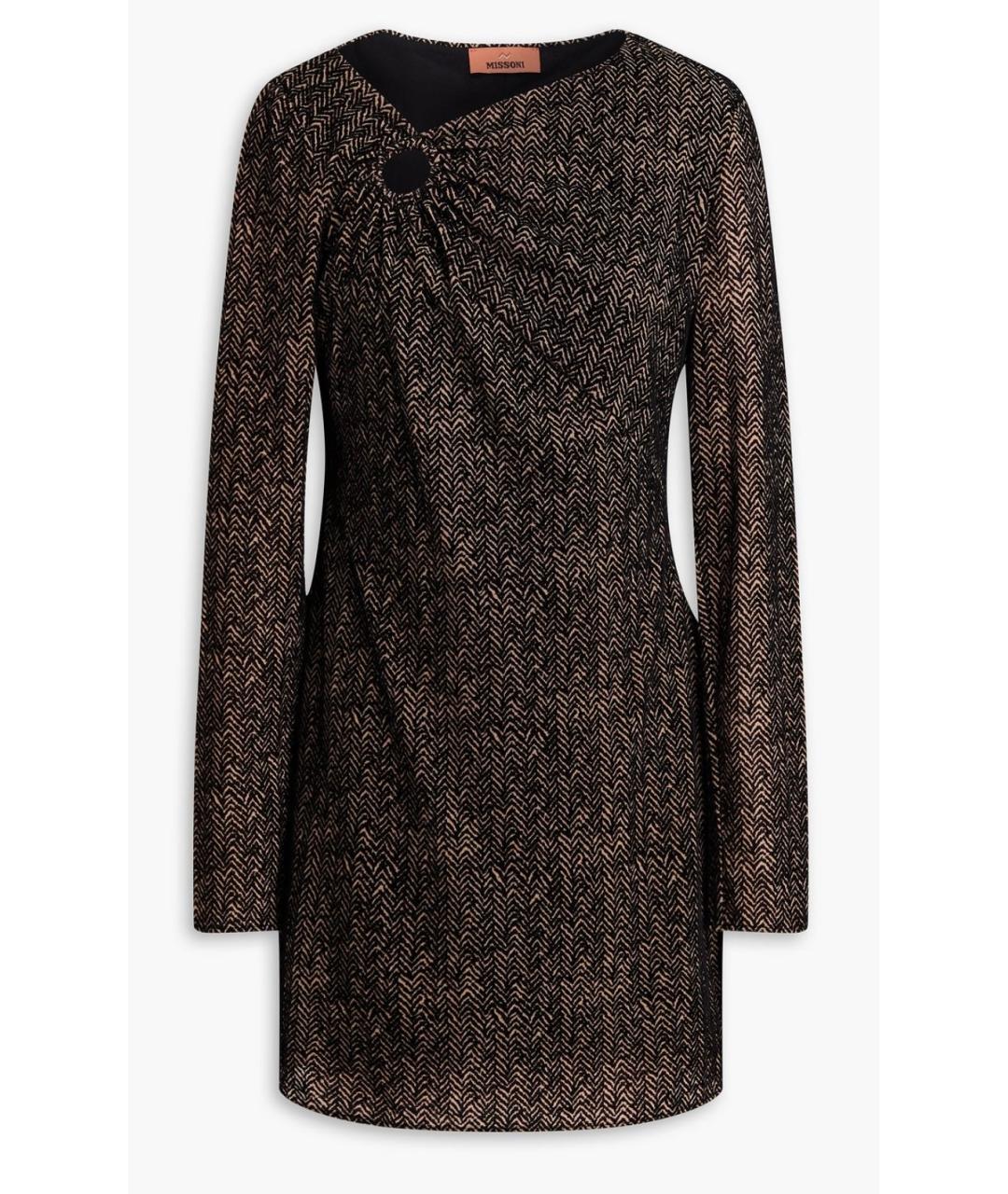 MISSONI Бежевое полиамидовое повседневное платье, фото 4