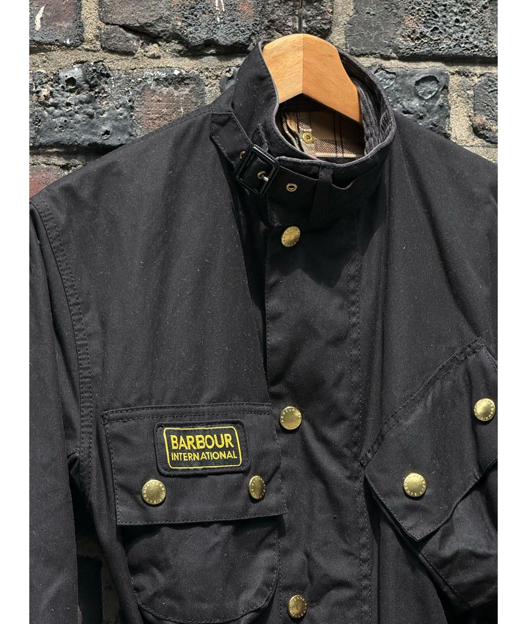 BARBOUR Черная хлопковая куртка, фото 4