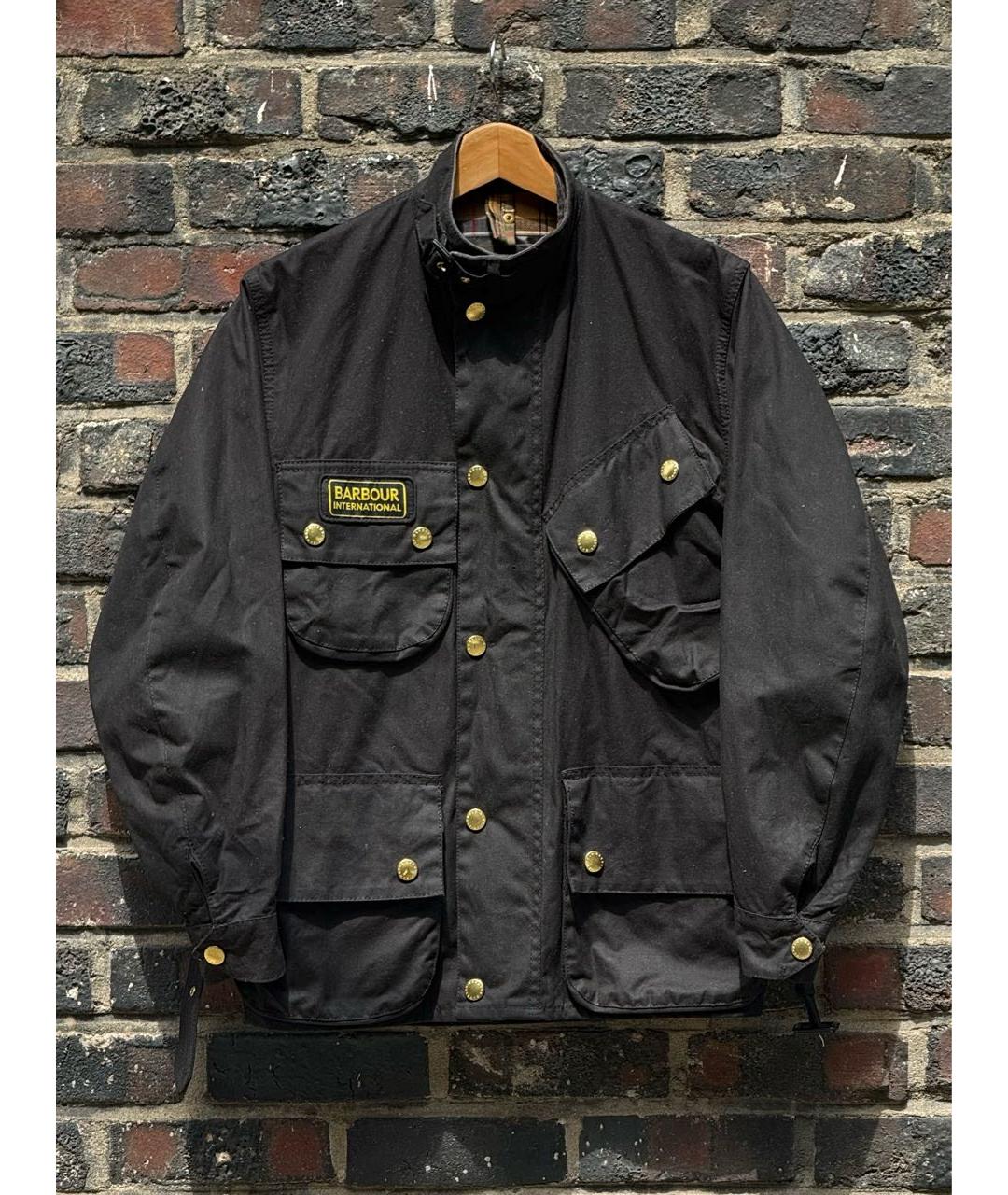 BARBOUR Черная хлопковая куртка, фото 5