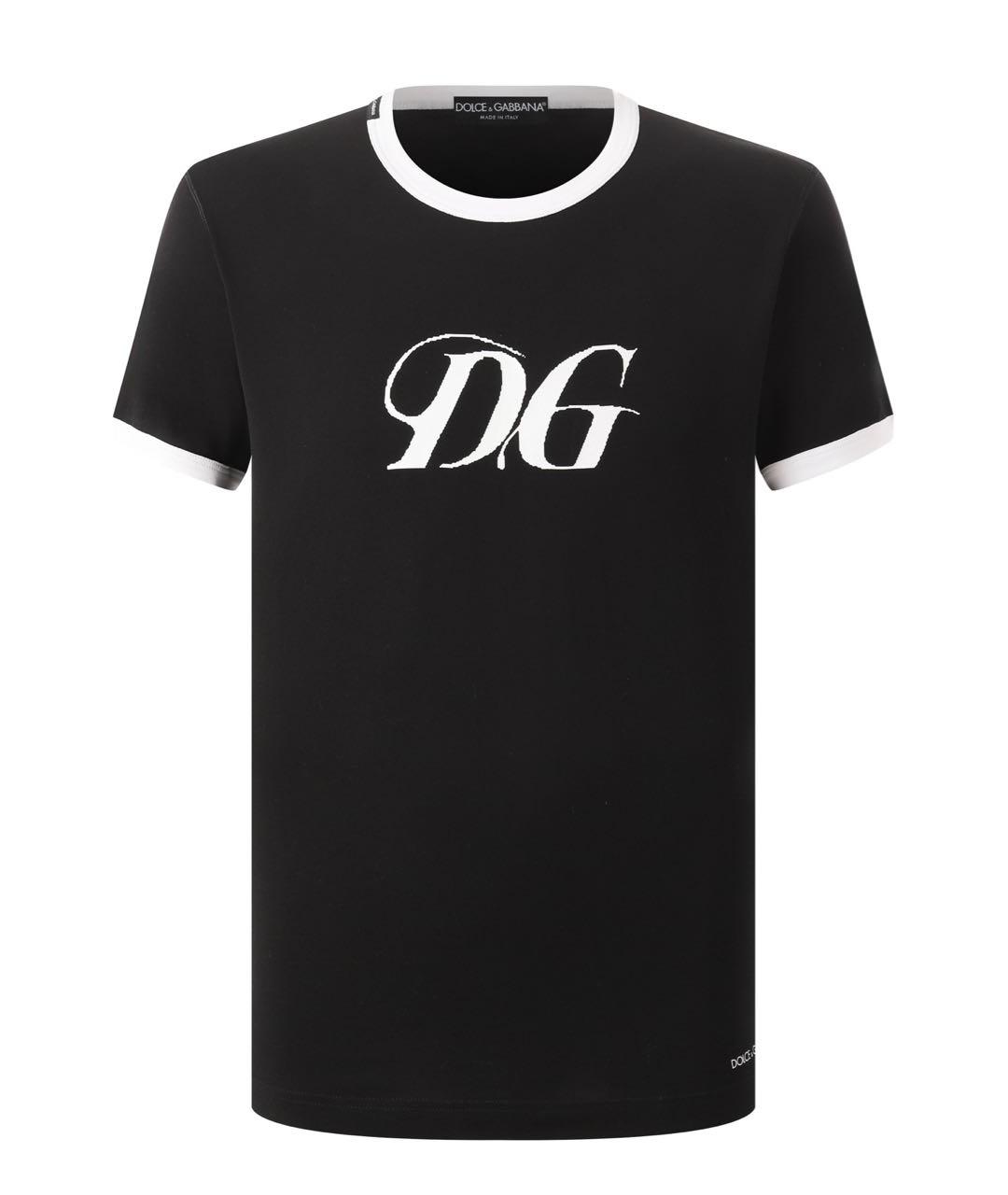 DOLCE&GABBANA Черная хлопковая футболка, фото 1