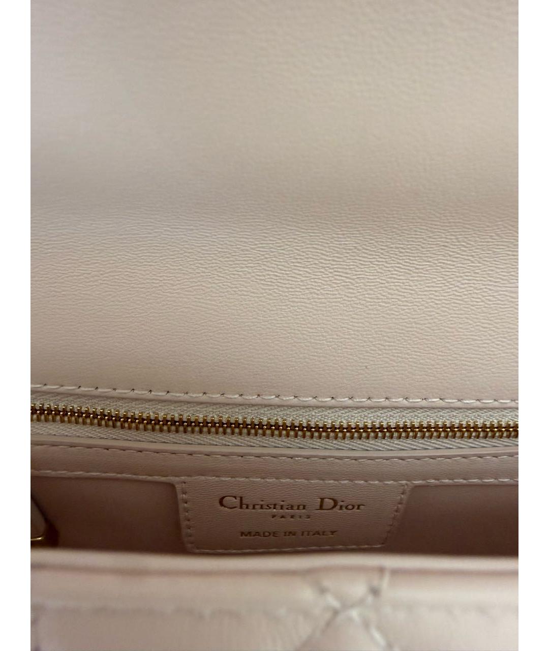 CHRISTIAN DIOR Розовая кожаная сумка через плечо, фото 4