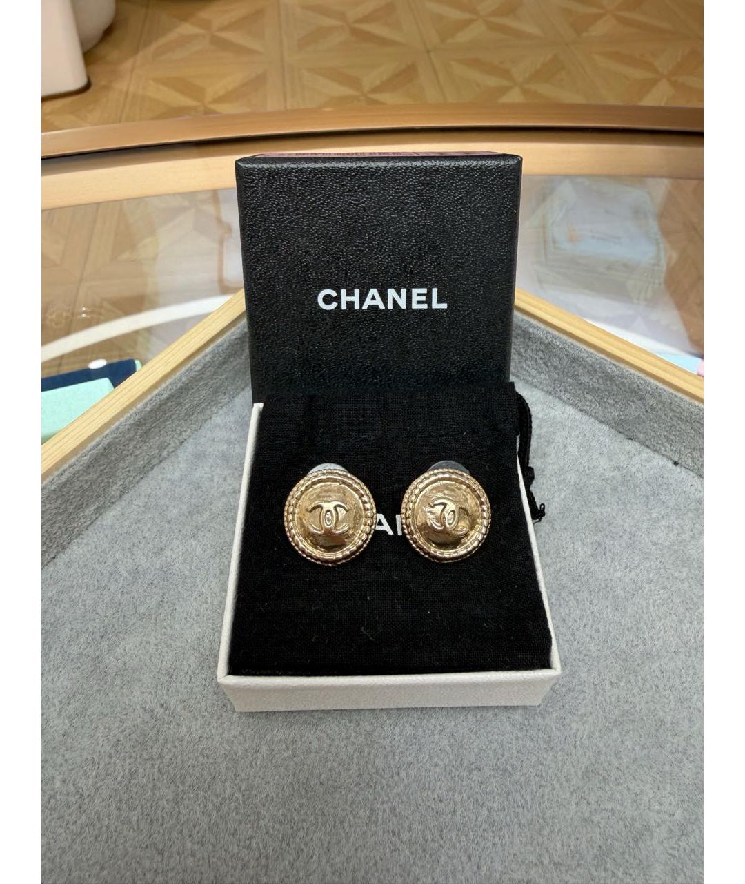 CHANEL Золотые серьги, фото 3