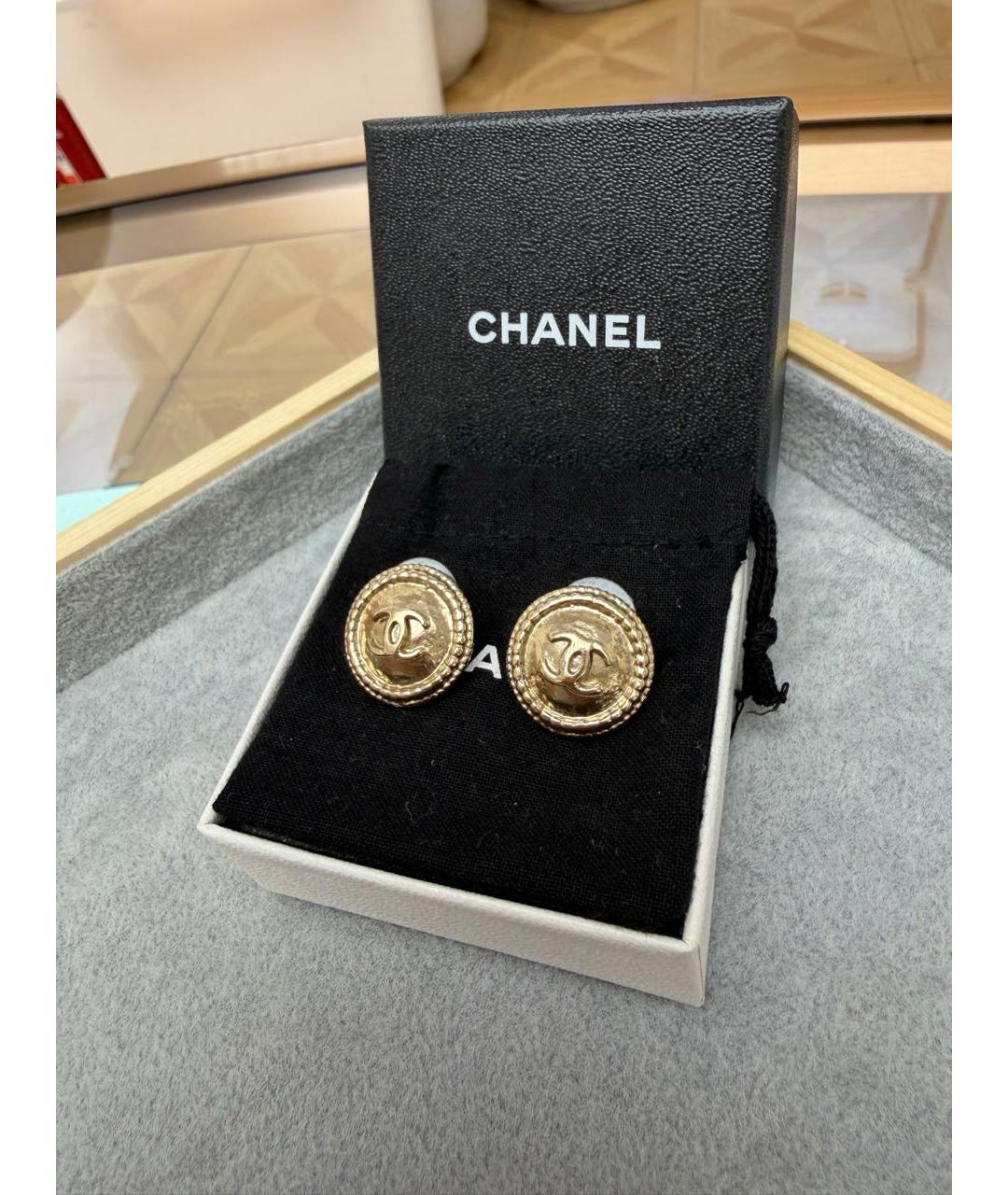 CHANEL Золотые серьги, фото 5
