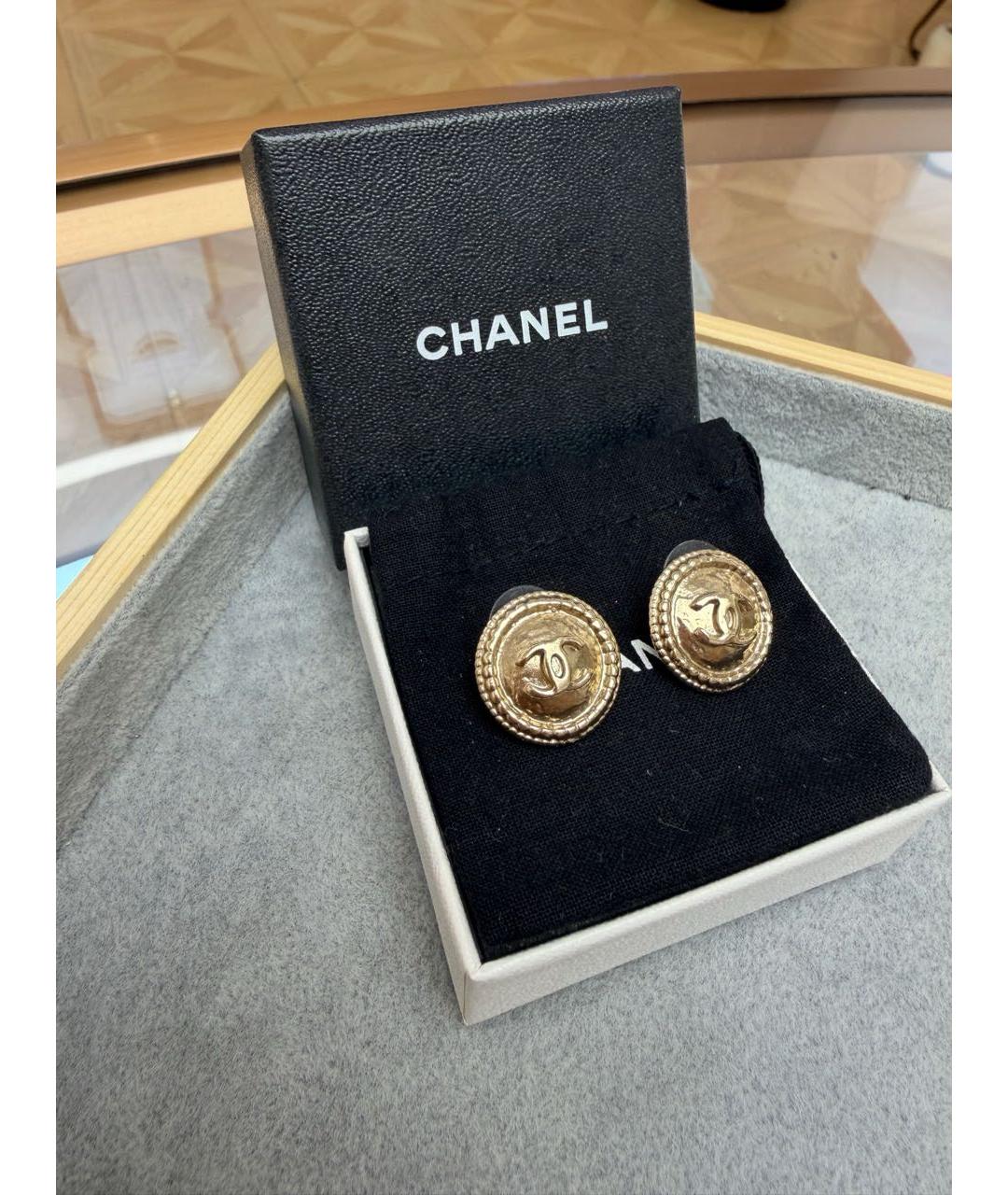 CHANEL Золотые серьги, фото 4