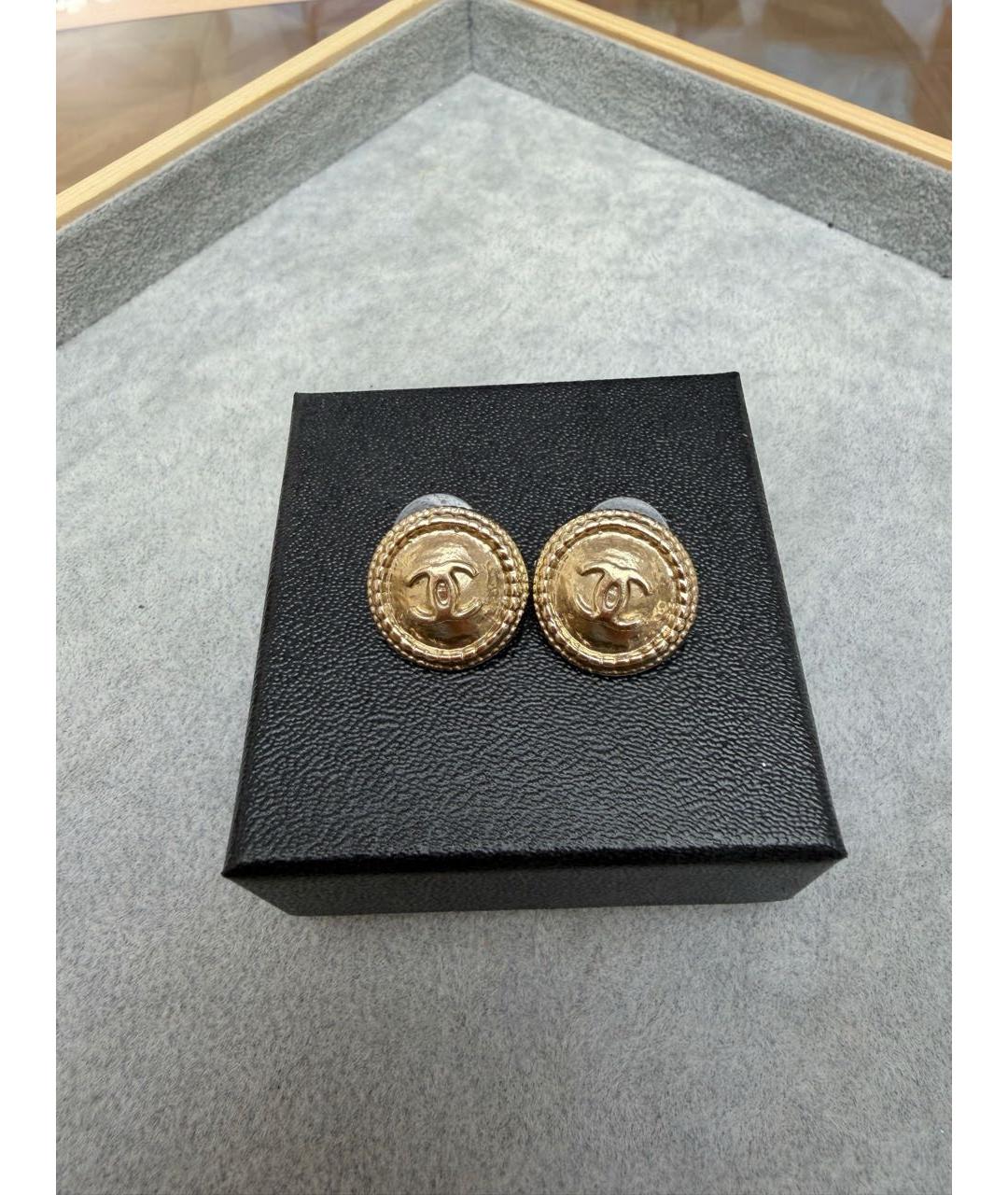 CHANEL Золотые серьги, фото 7