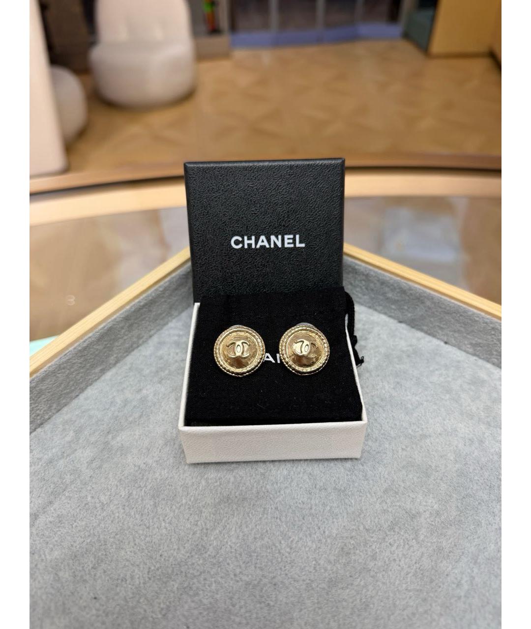 CHANEL Золотые серьги, фото 2