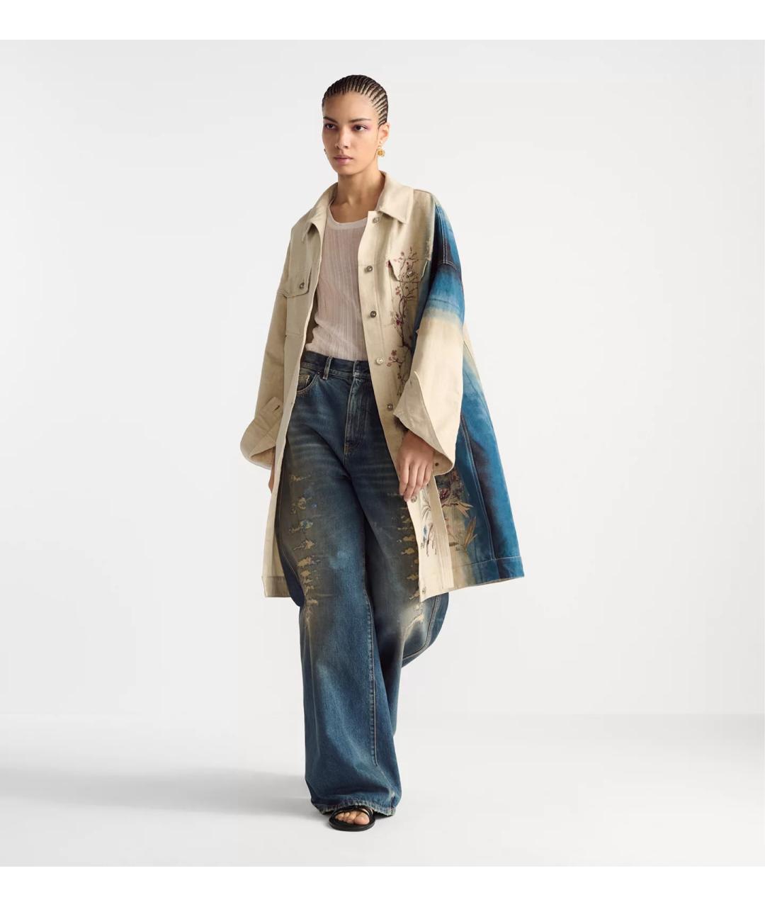 CHRISTIAN DIOR Синие прямые джинсы, фото 4