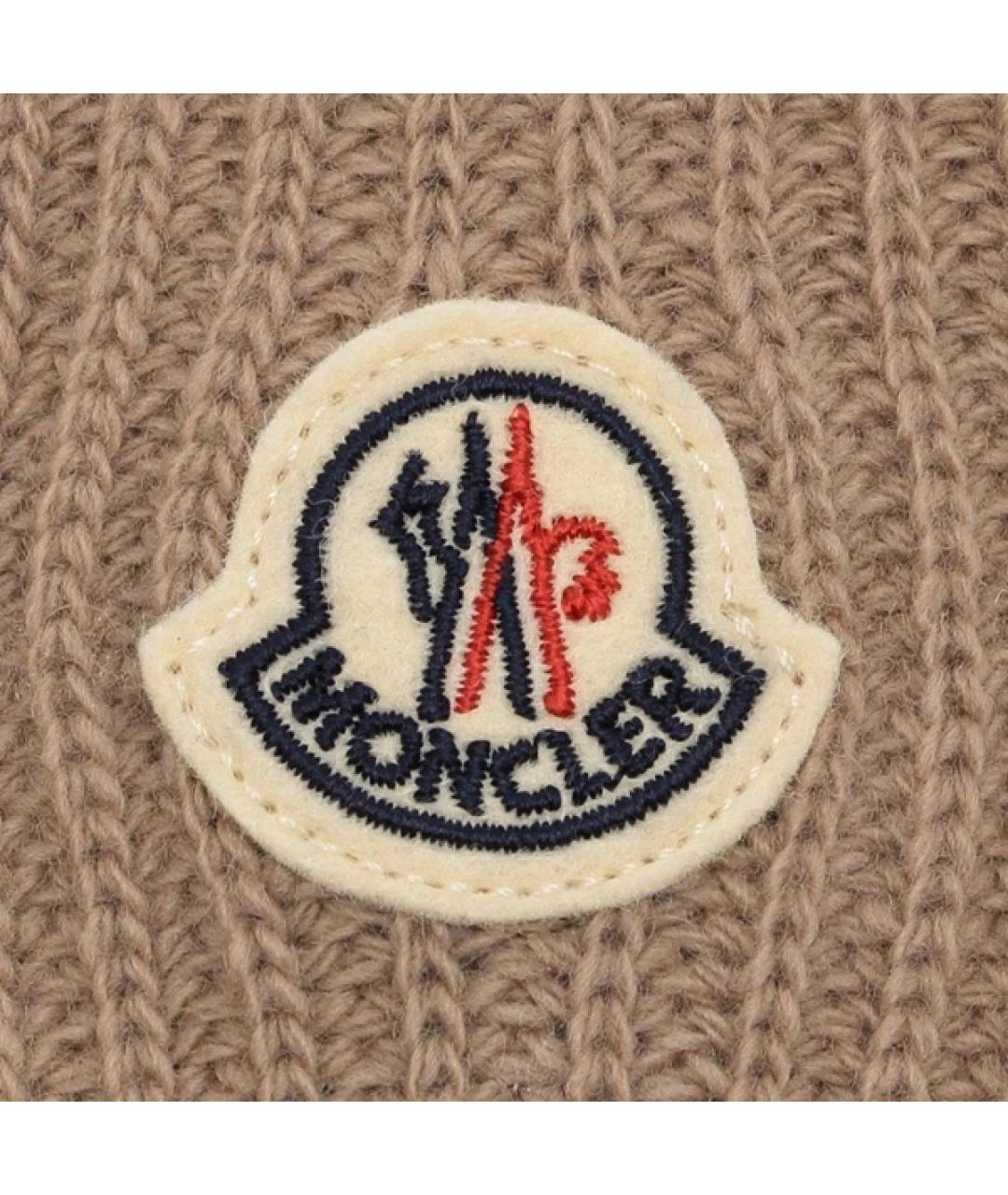 MONCLER Бежевая шапка, фото 2