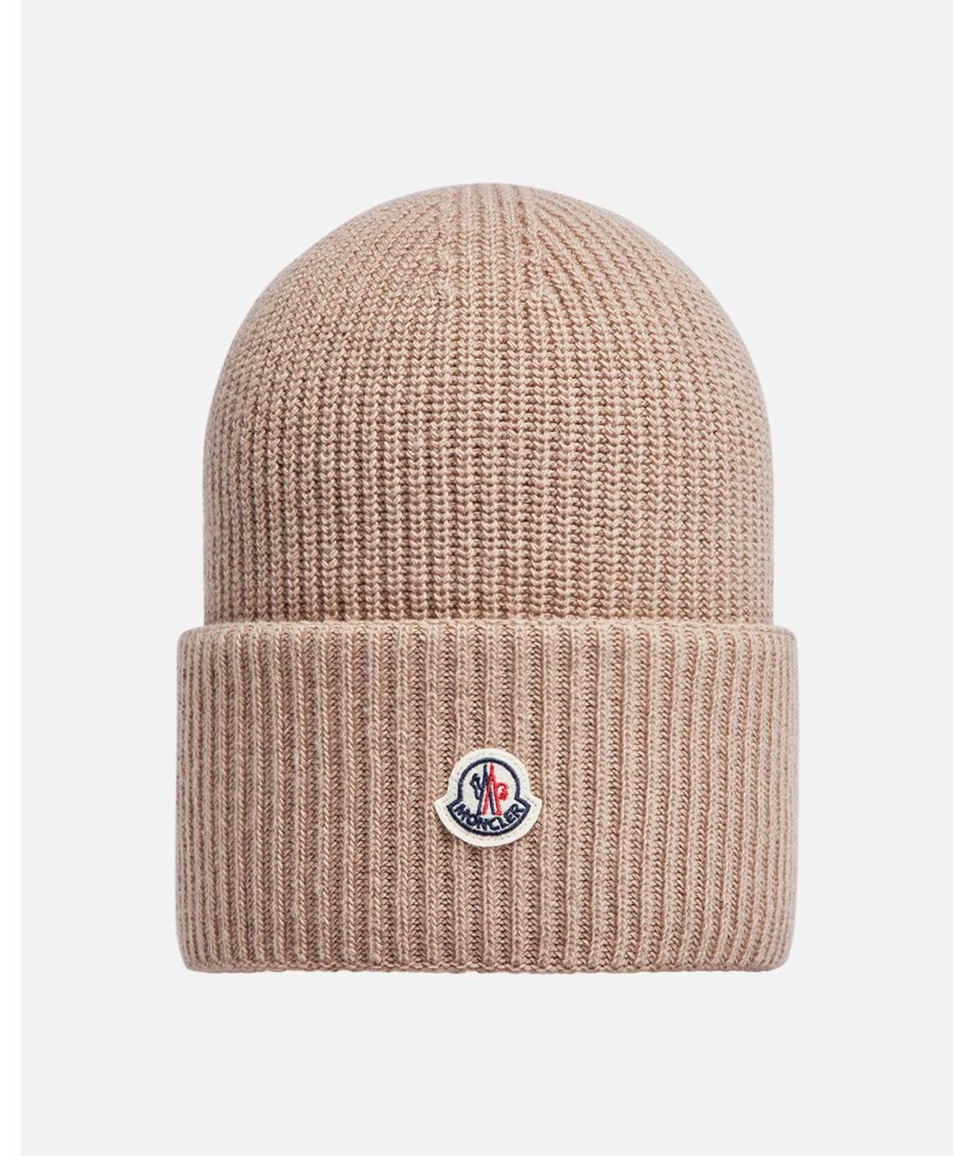 MONCLER Бежевая шапка, фото 3