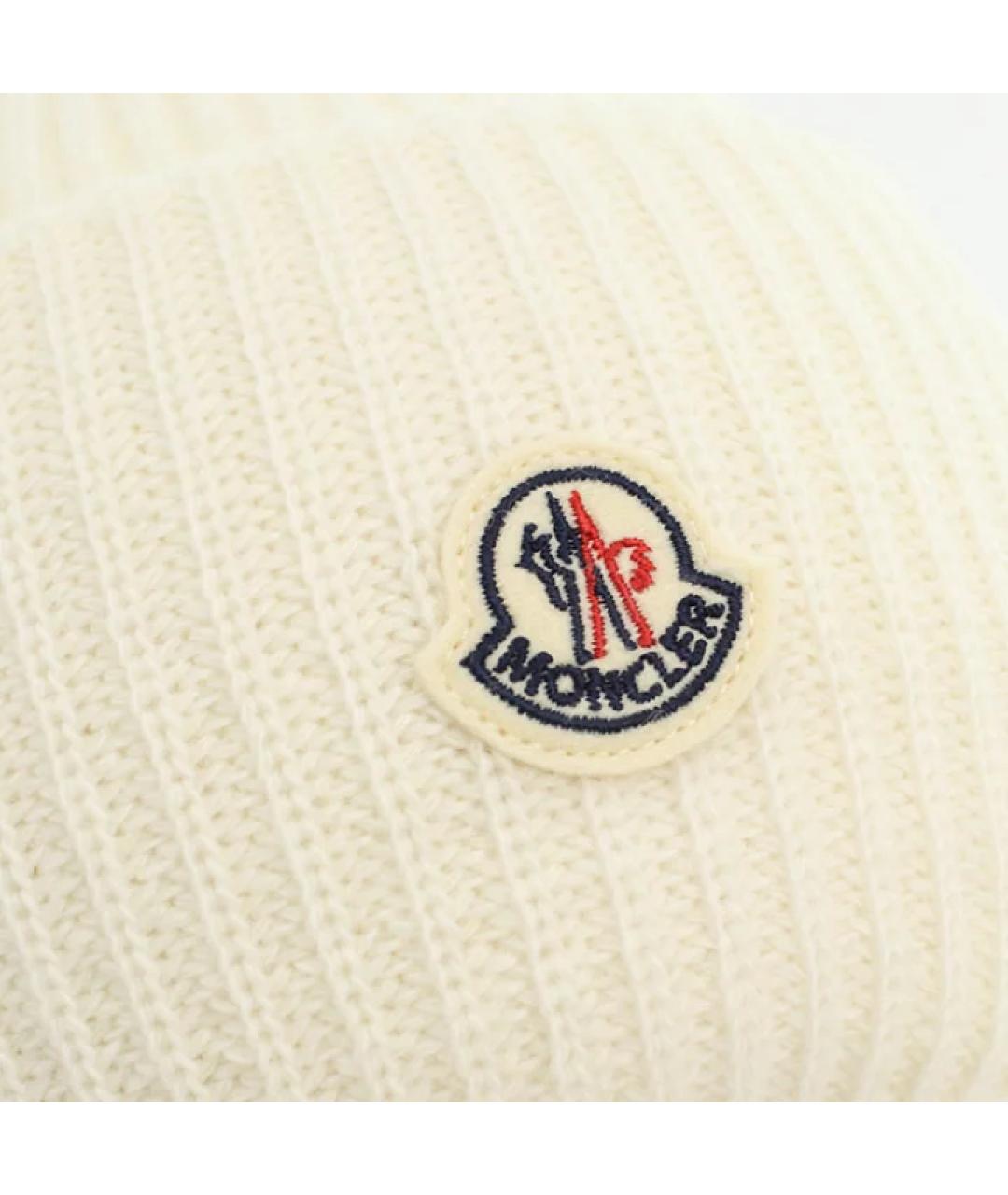 MONCLER Белая шапка, фото 2