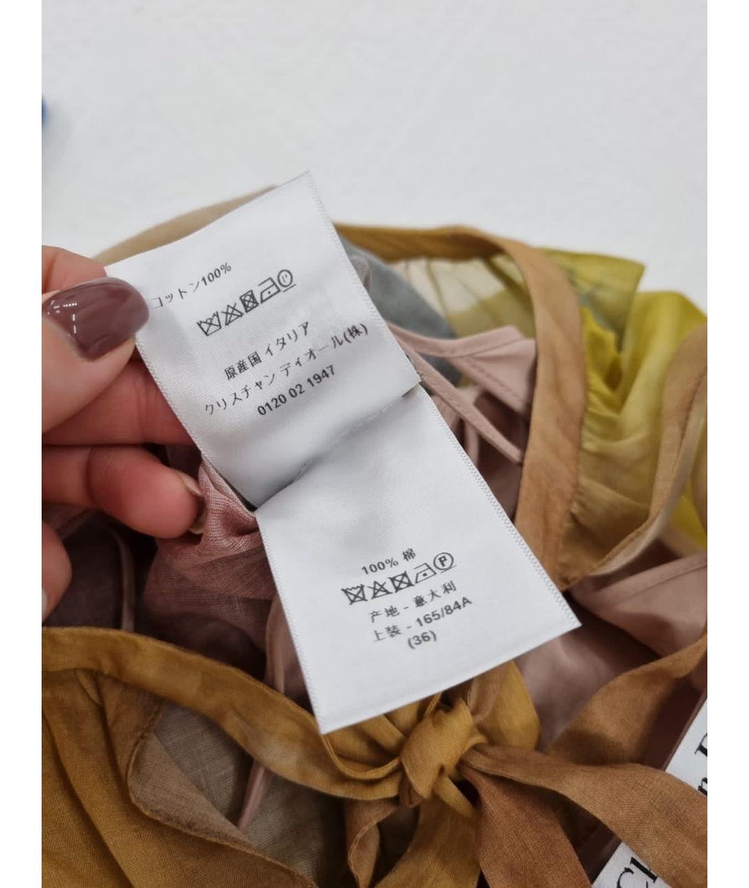CHRISTIAN DIOR Мульти платье, фото 5