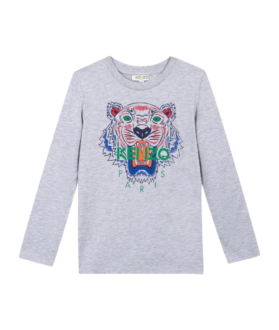 KENZO Серая полиэстеровая детская футболка, фото 1