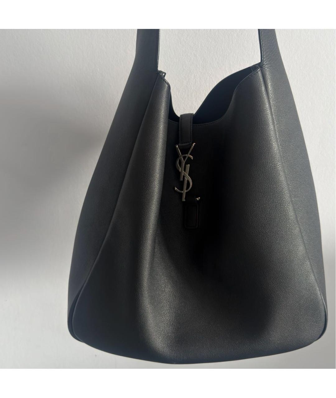 SAINT LAURENT Черная кожаная сумка через плечо, фото 2