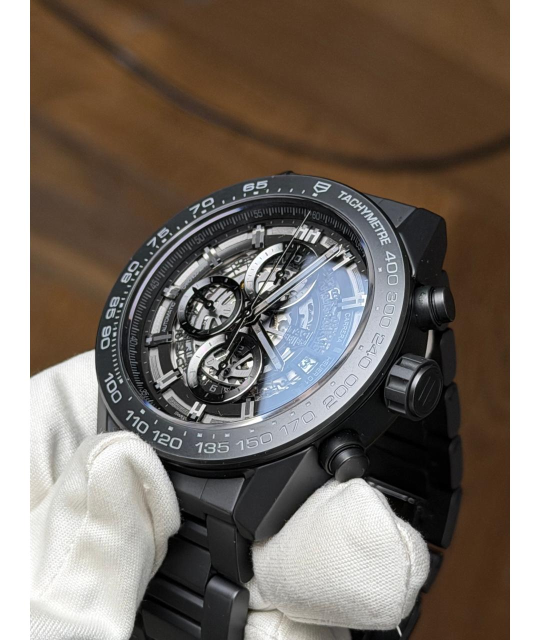 TAG HEUER Черные керамические часы, фото 4