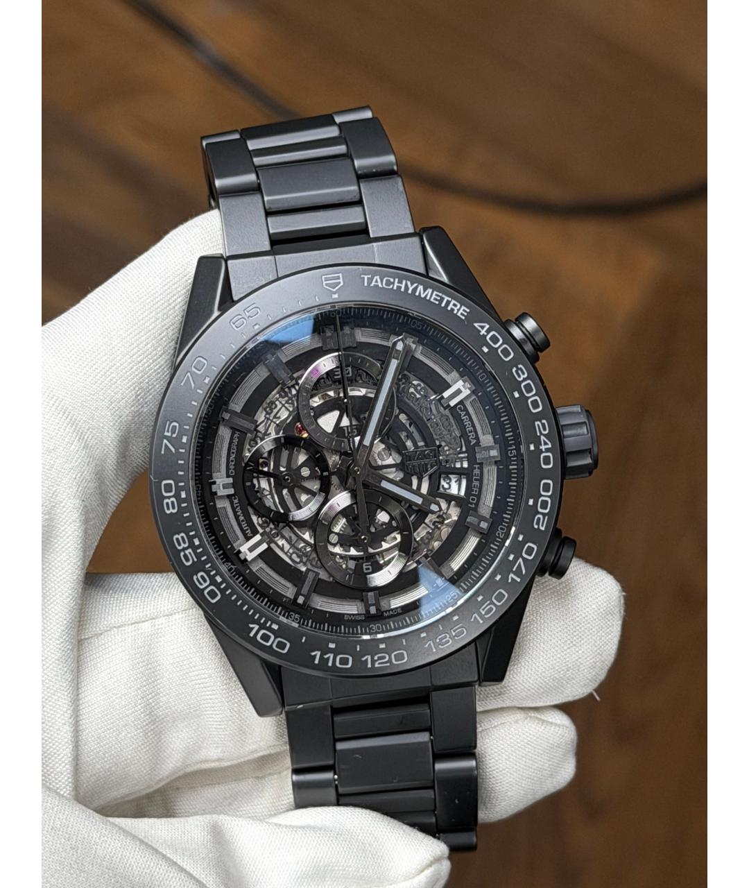 TAG HEUER Черные керамические часы, фото 2