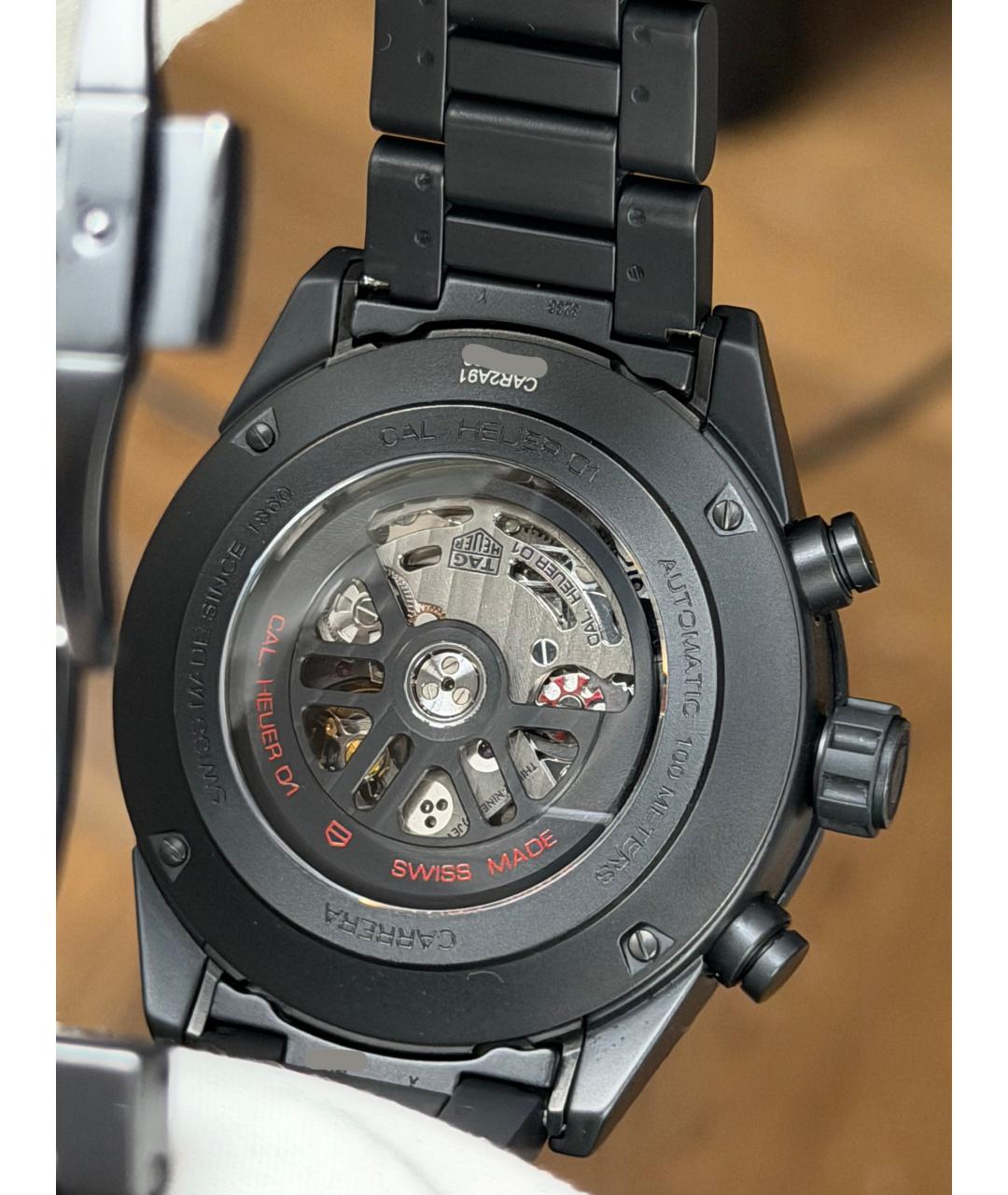 TAG HEUER Черные керамические часы, фото 8