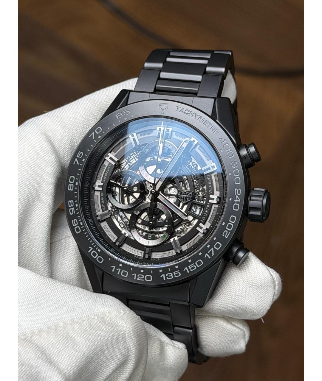 TAG HEUER Черные керамические часы, фото 3