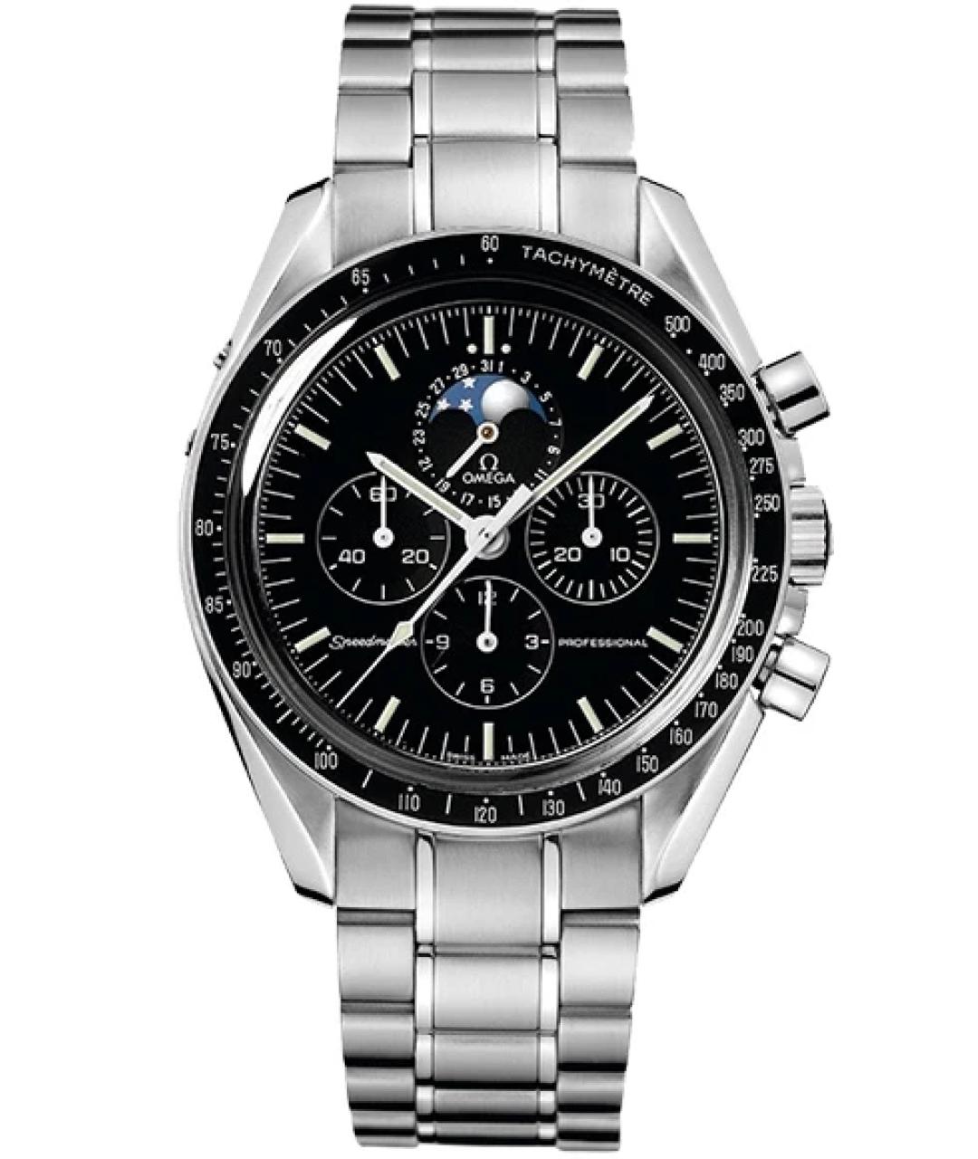 OMEGA Черные часы, фото 1