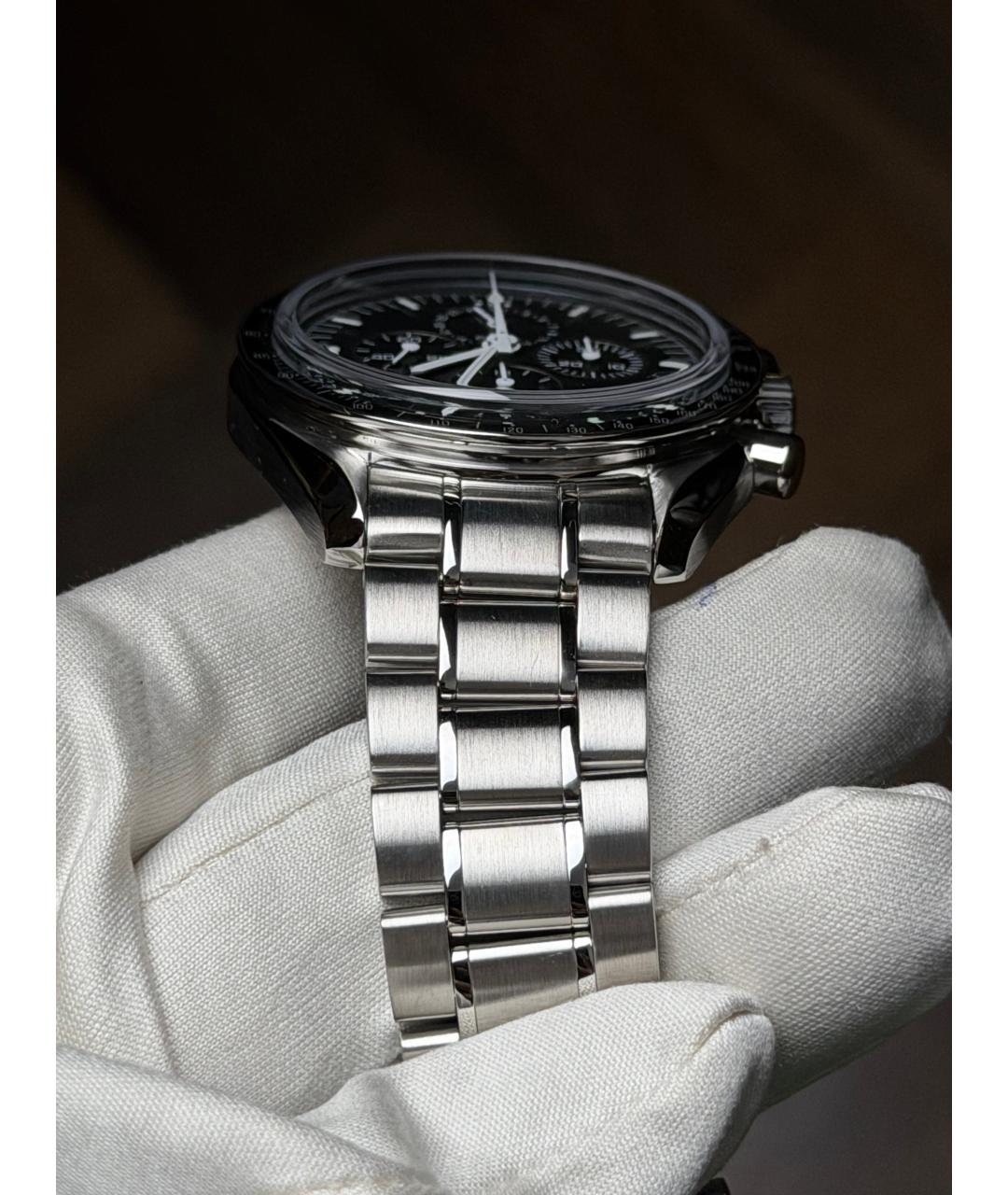 OMEGA Черные часы, фото 7