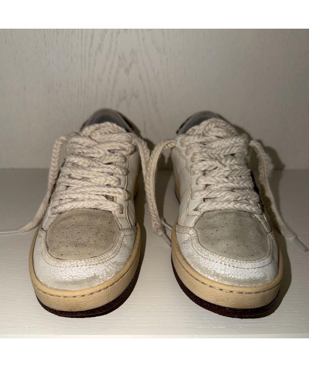 GOLDEN GOOSE DELUXE BRAND Бежевые кожаные кеды, фото 2
