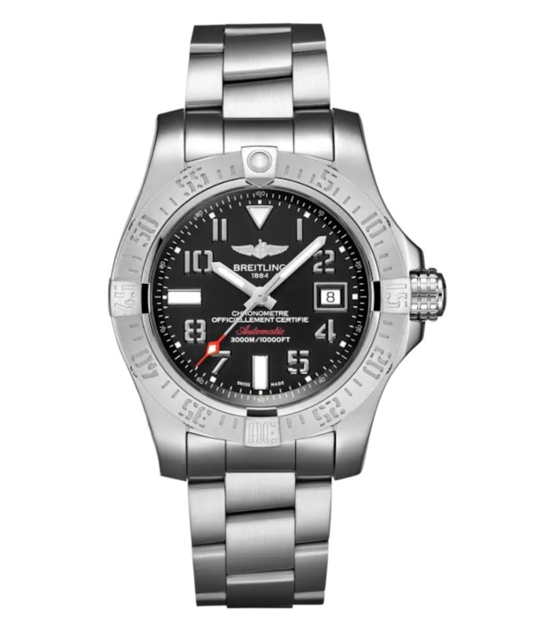 BREITLING Черные металлические часы, фото 1